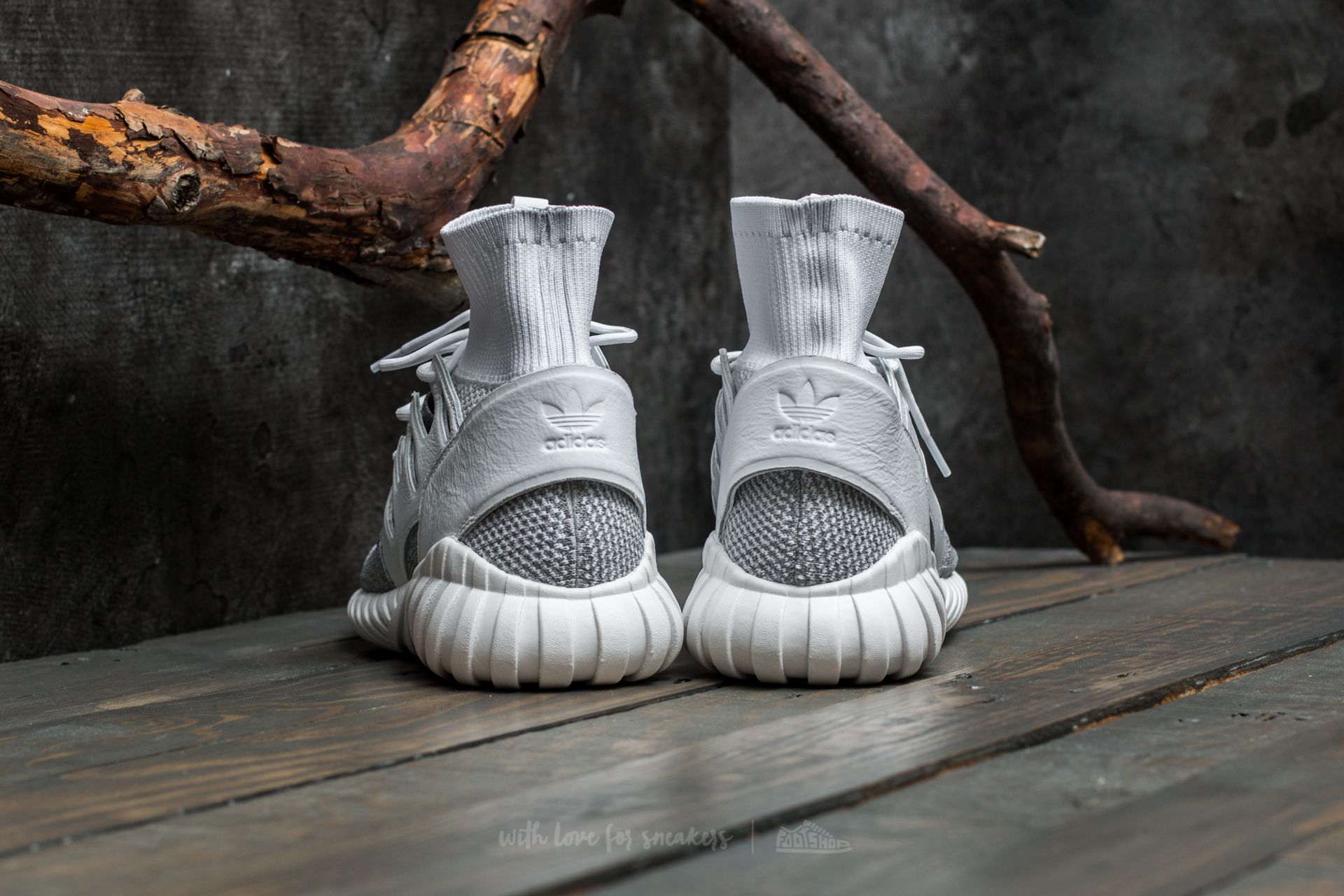 Men's shoes adidas Tubular Doom Primeknit Ftw White/ Ftw White/ Clear Grey