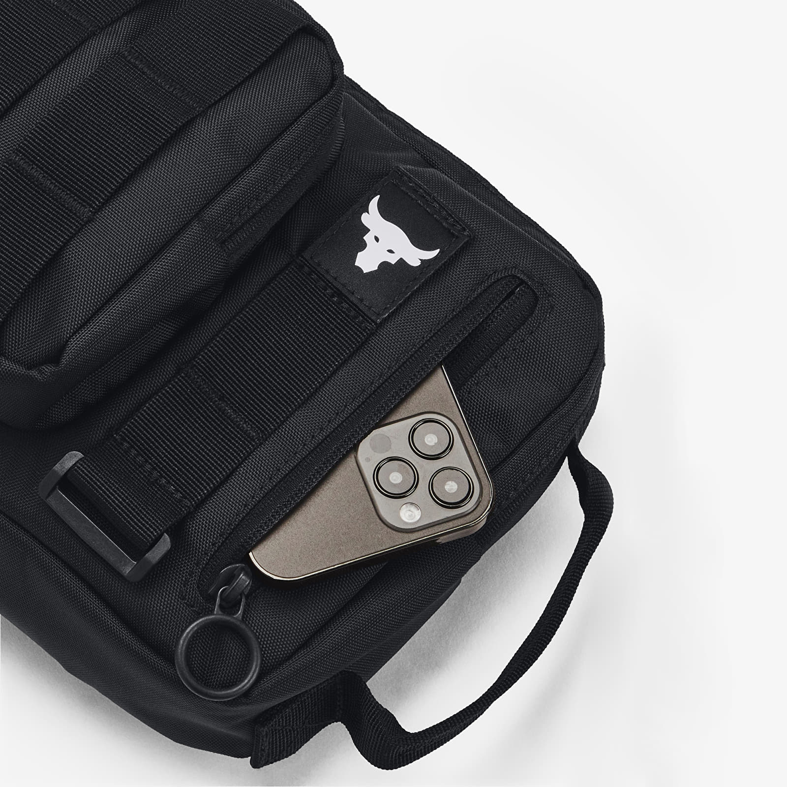 Hip bags Under Armour Project Rock Waist Bag Black White Footshop