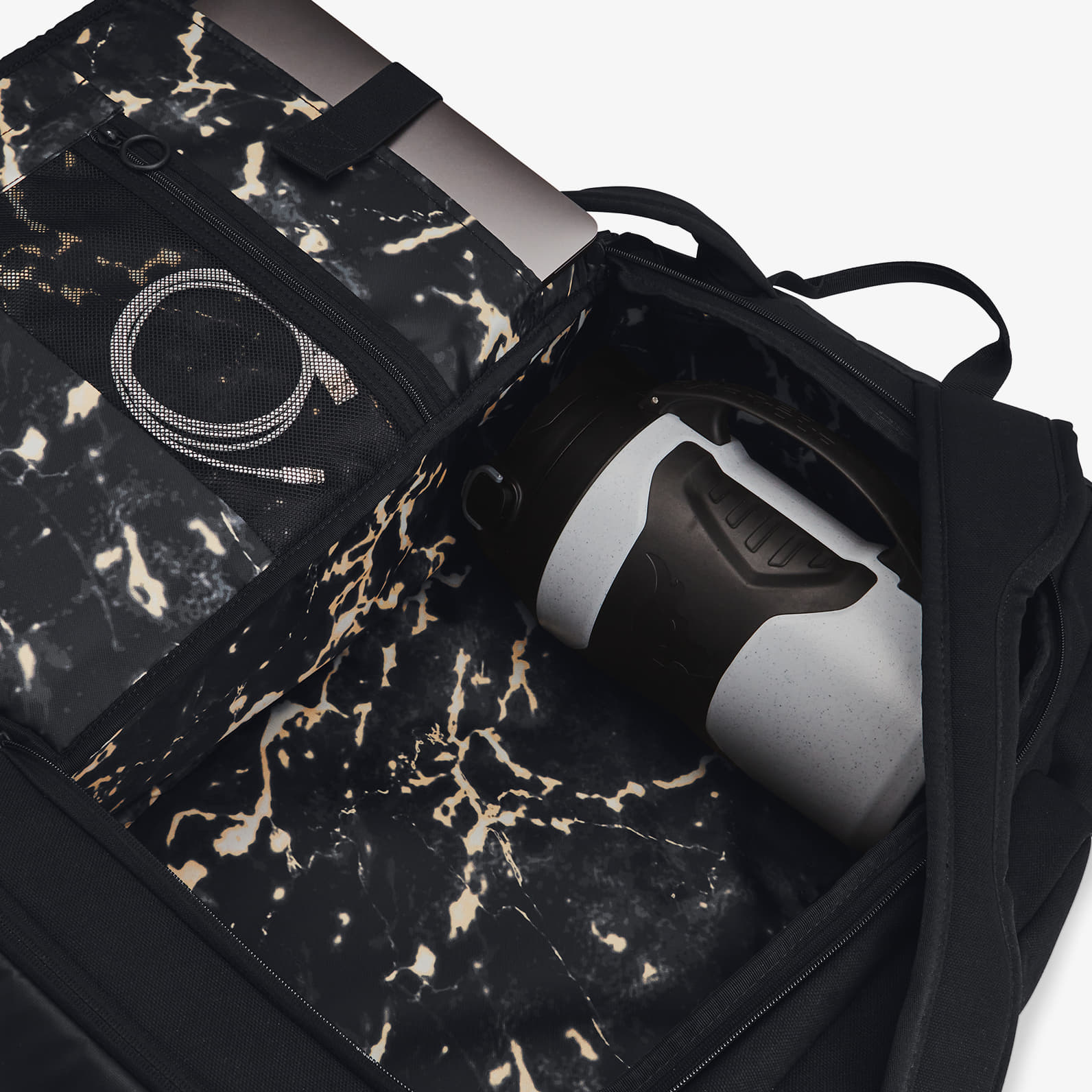 Rucksäcke Under Armour Project Rock Duffle Backpack Black/ Black/ Metallic Gold
