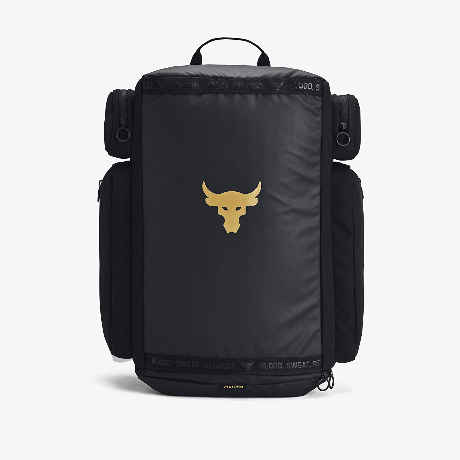 Under Armour - project rock duffle backpack black/ black/ metallic gold