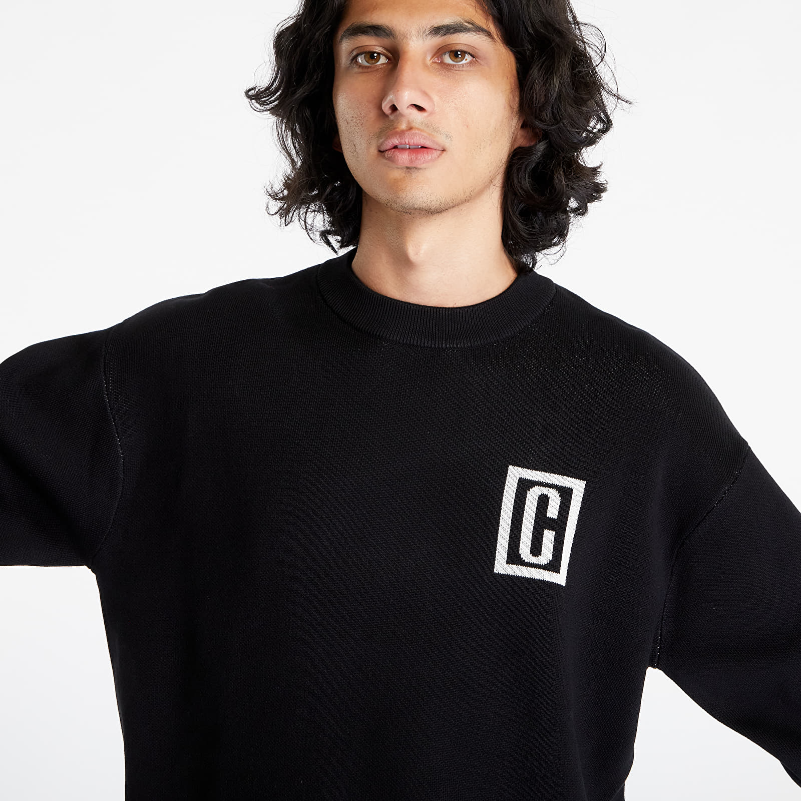 Pulovere Carhartt WIP Built Sweater Black/ Wax