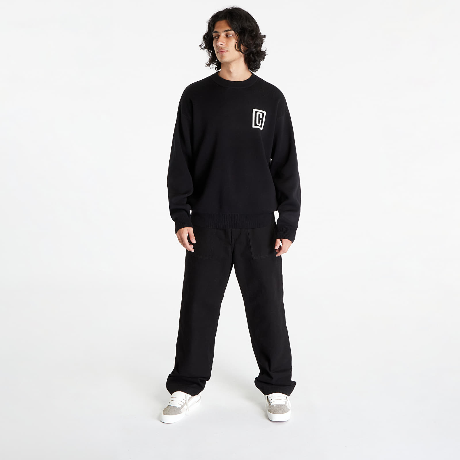 Pulovere Carhartt WIP Built Sweater Black/ Wax