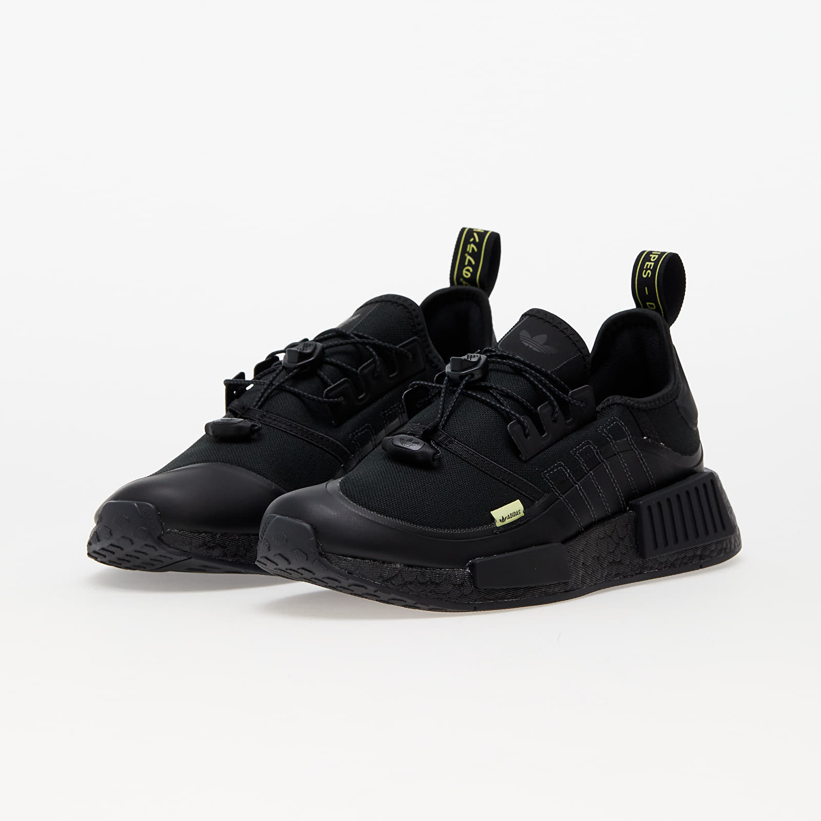 Adidas nmd black laceless hotsell
