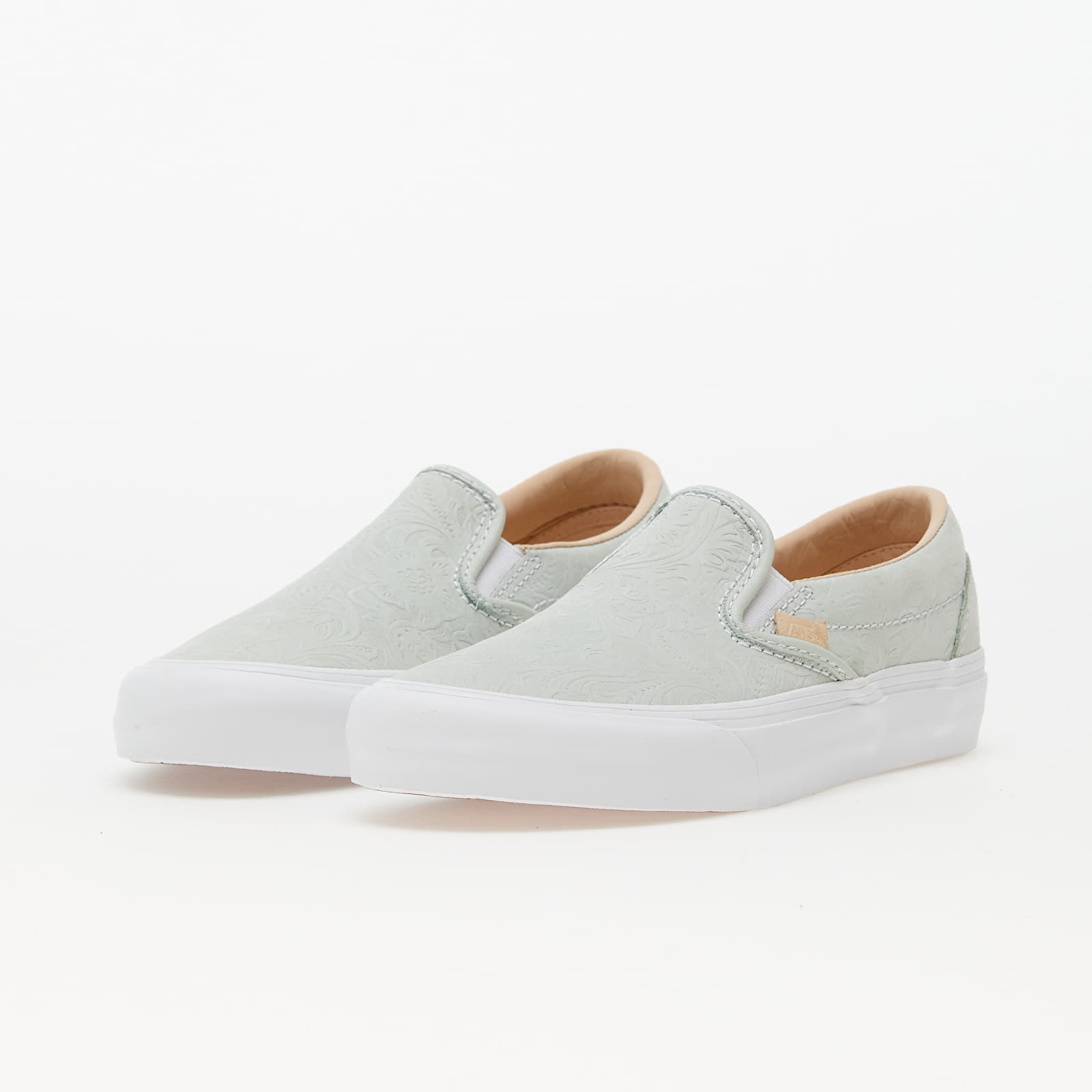 Pánske tenisky a topánky Vans Vault Classic Slip-On VR3 LX Floral Imprint Light Green/ White