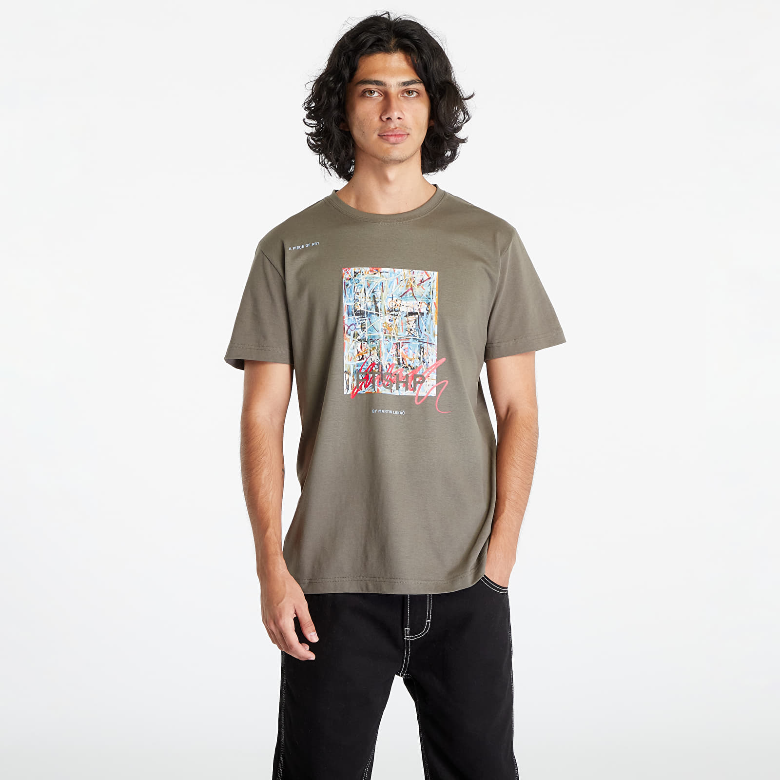 Majice T-shirt Footshop x Martin Lukáč Colouring Outside The Lines T-Shirt UNISEX Shale
