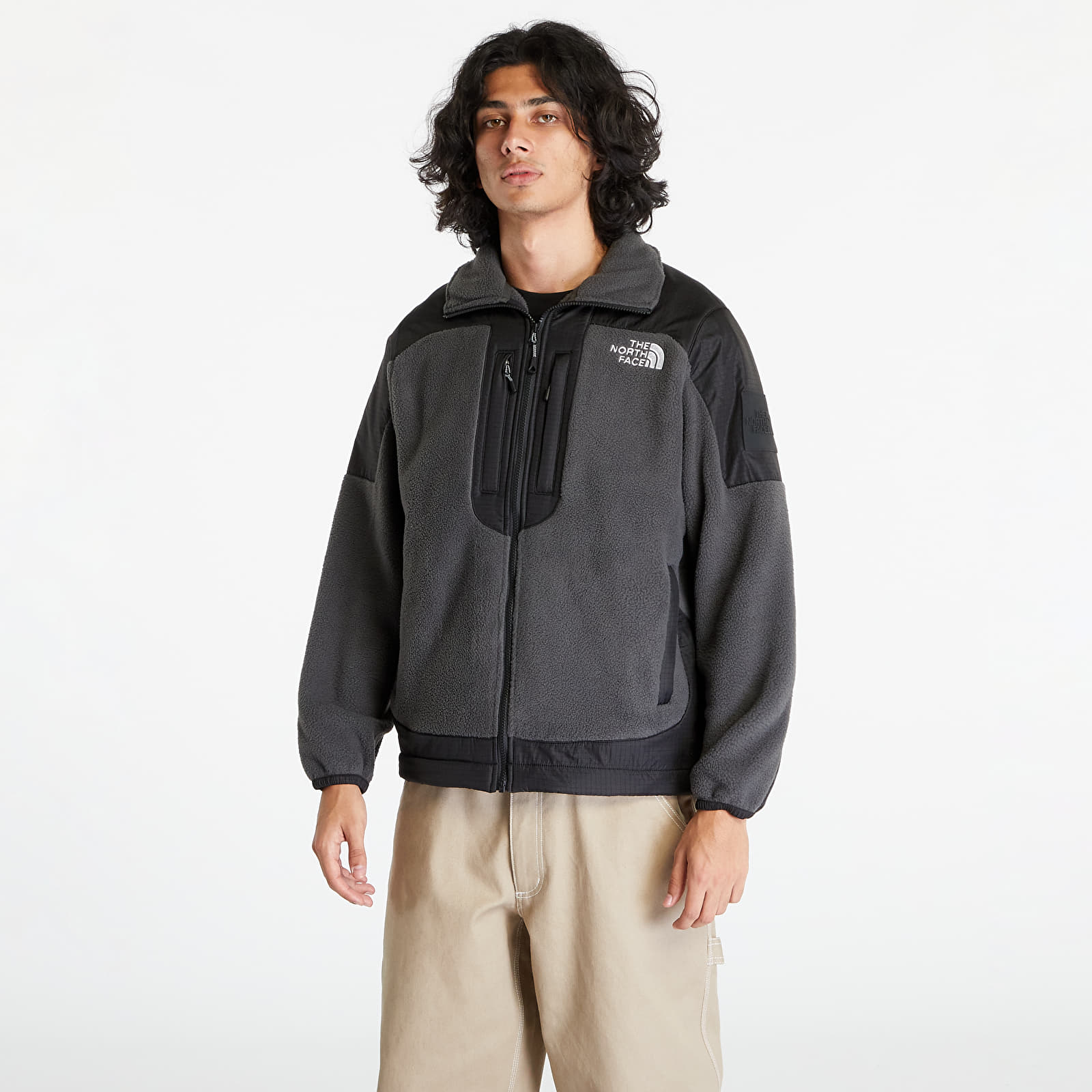 Jassen The North Face Fleeski Y2K Jacket Asphalt Grey TNF Black