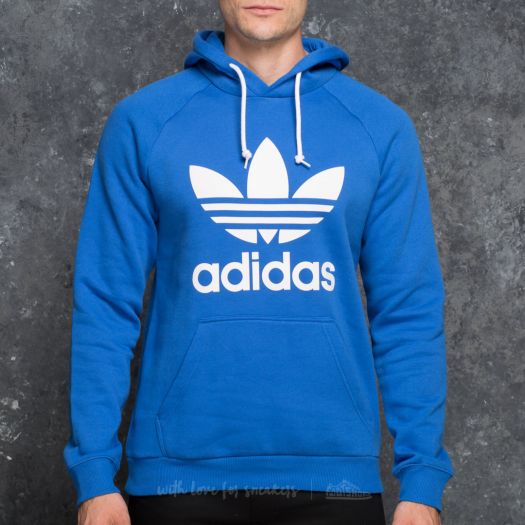 Adidas trefoil hoodie blue store