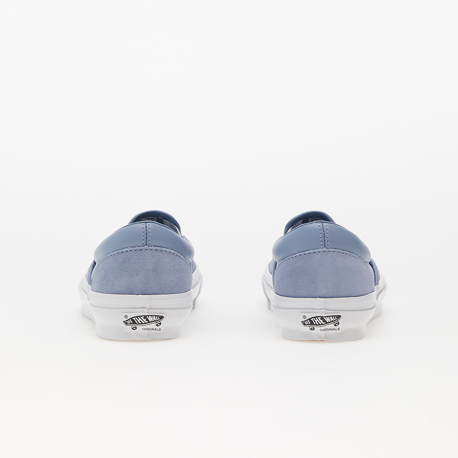 Blue suede slip on vans hot sale
