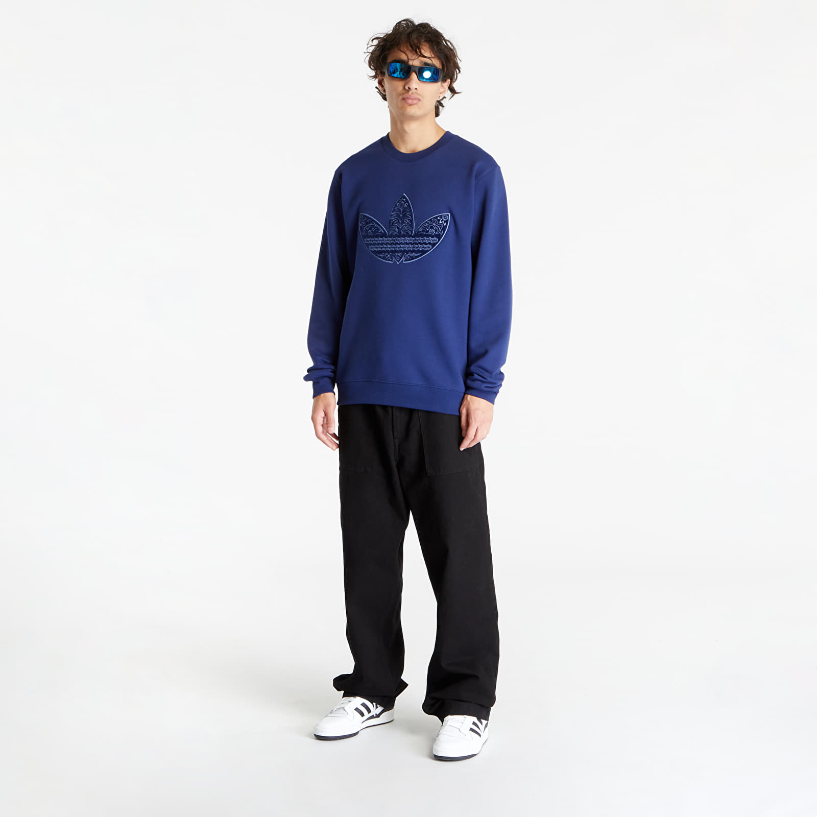 Puloverji   adidas Applique Crew Dark Blue
