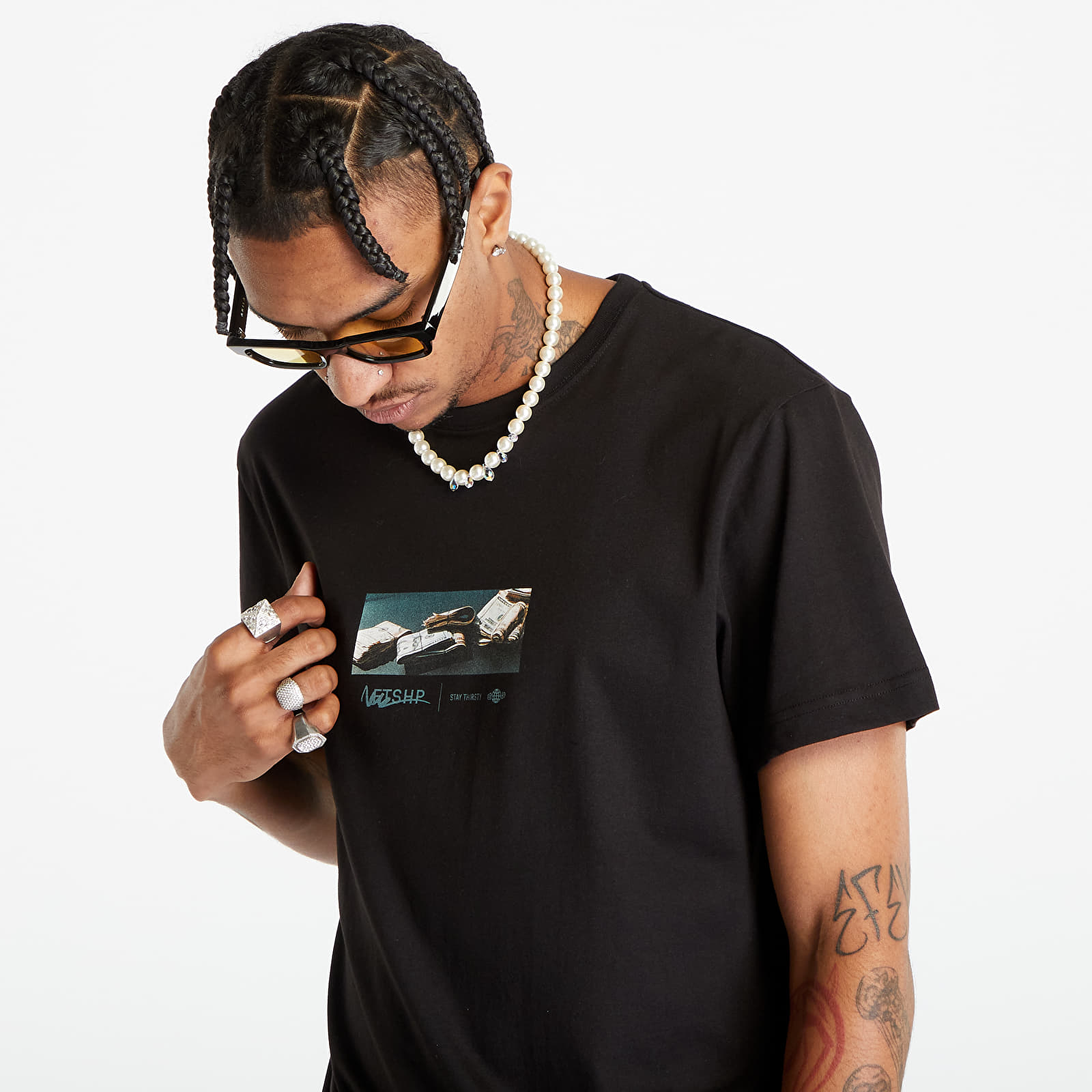 Pólók Footshop Money Ride T-Shirt UNISEX Black