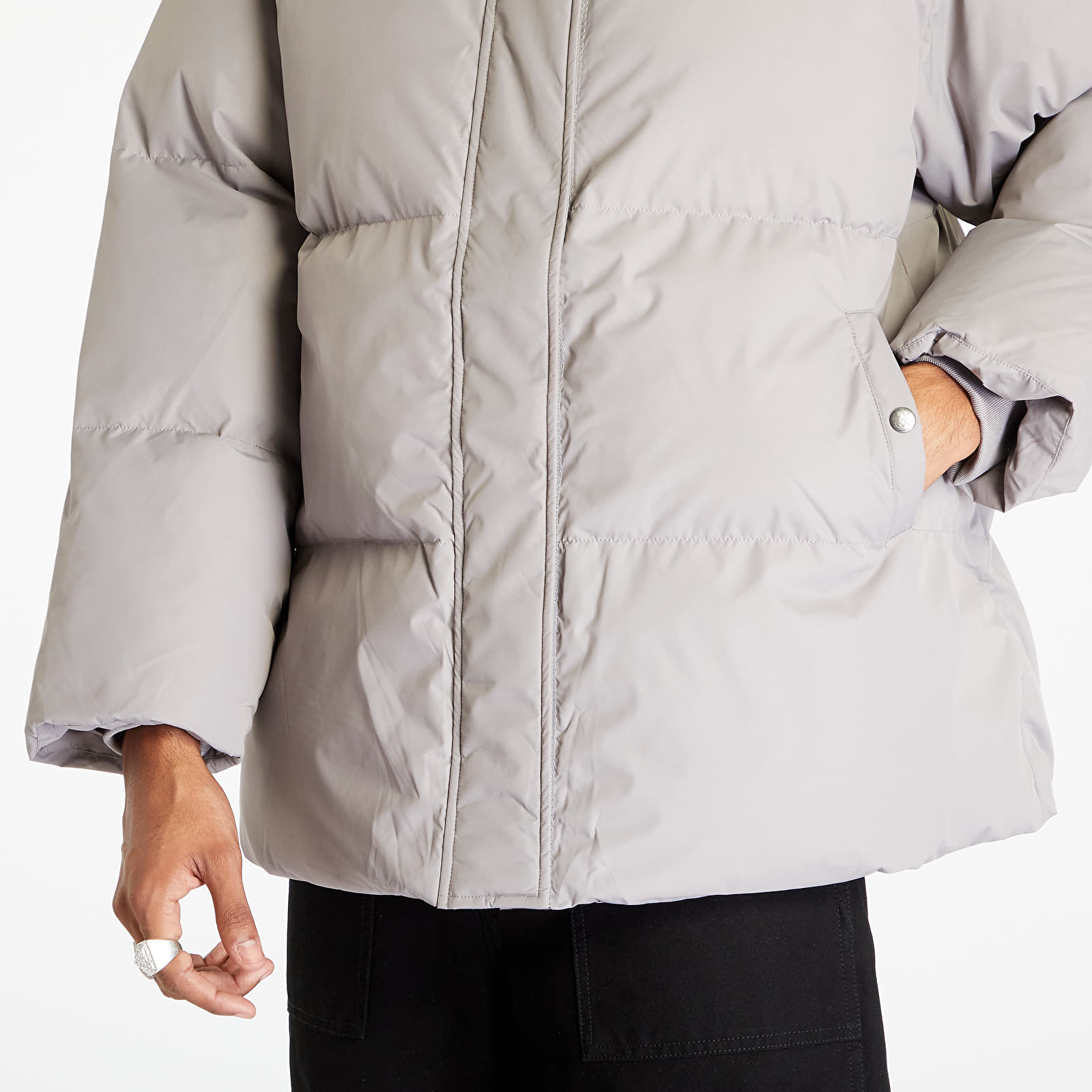 Bundy Daily Paper Ricole Puffer Jacket UNISEX Grey Flannel