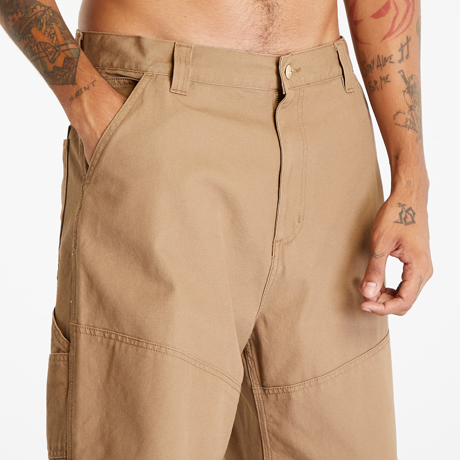 Pantaloni și blugi Carhartt WIP Wide Panel Pant UNISEX Buffalo Rinsed