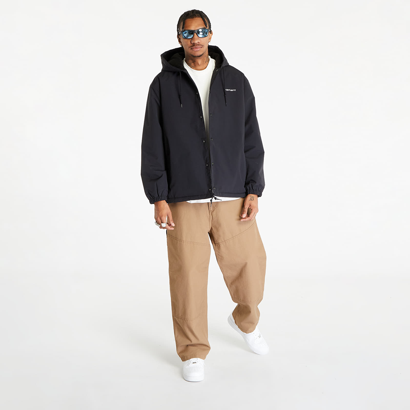 Jackets Carhartt WIP Hooded Coach Jacket UNISEX Black/ White