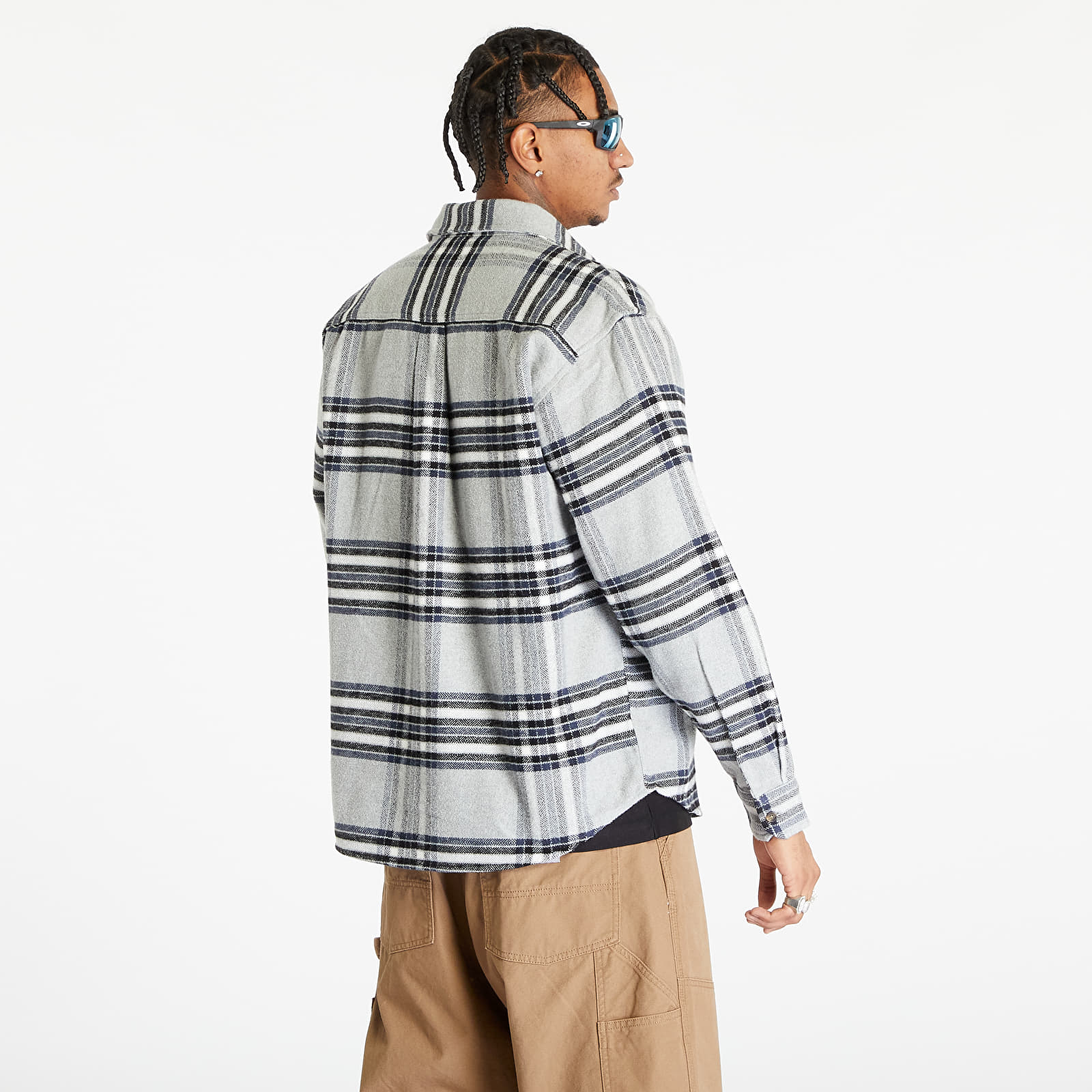 Hemden Carhartt WIP Long Sleeve Hawkins Shirt UNISEX Hawkins Check/ Grey Heather/ Blue