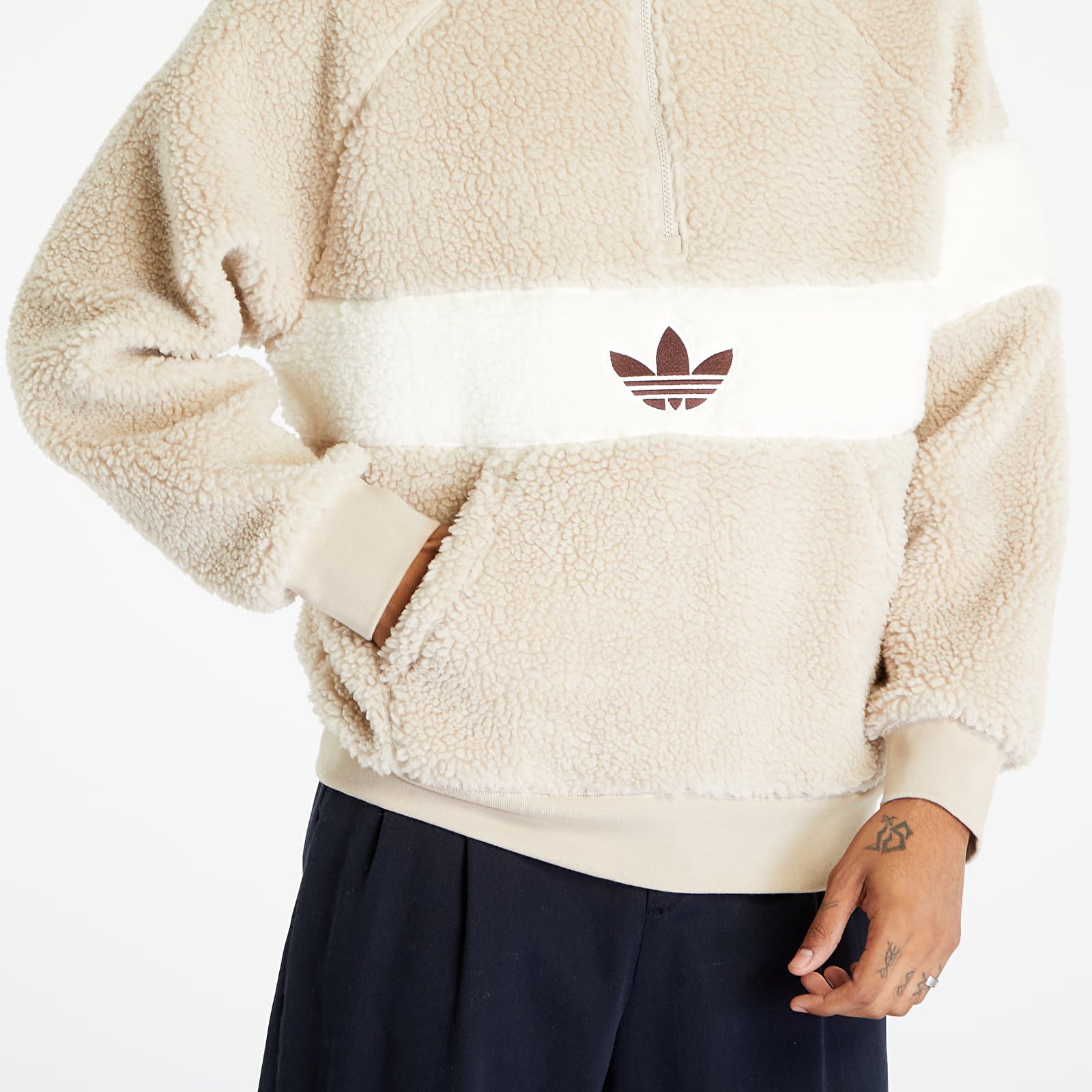 Hoodies and sweatshirts adidas Winter Fleece Jacket Wonder Beige Footshop