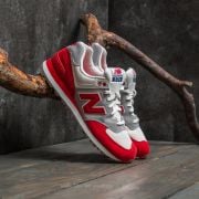 New Balance 574 Red/ Silver Mink