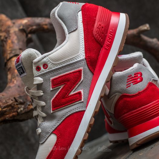 New balance 574 red and silver outlet