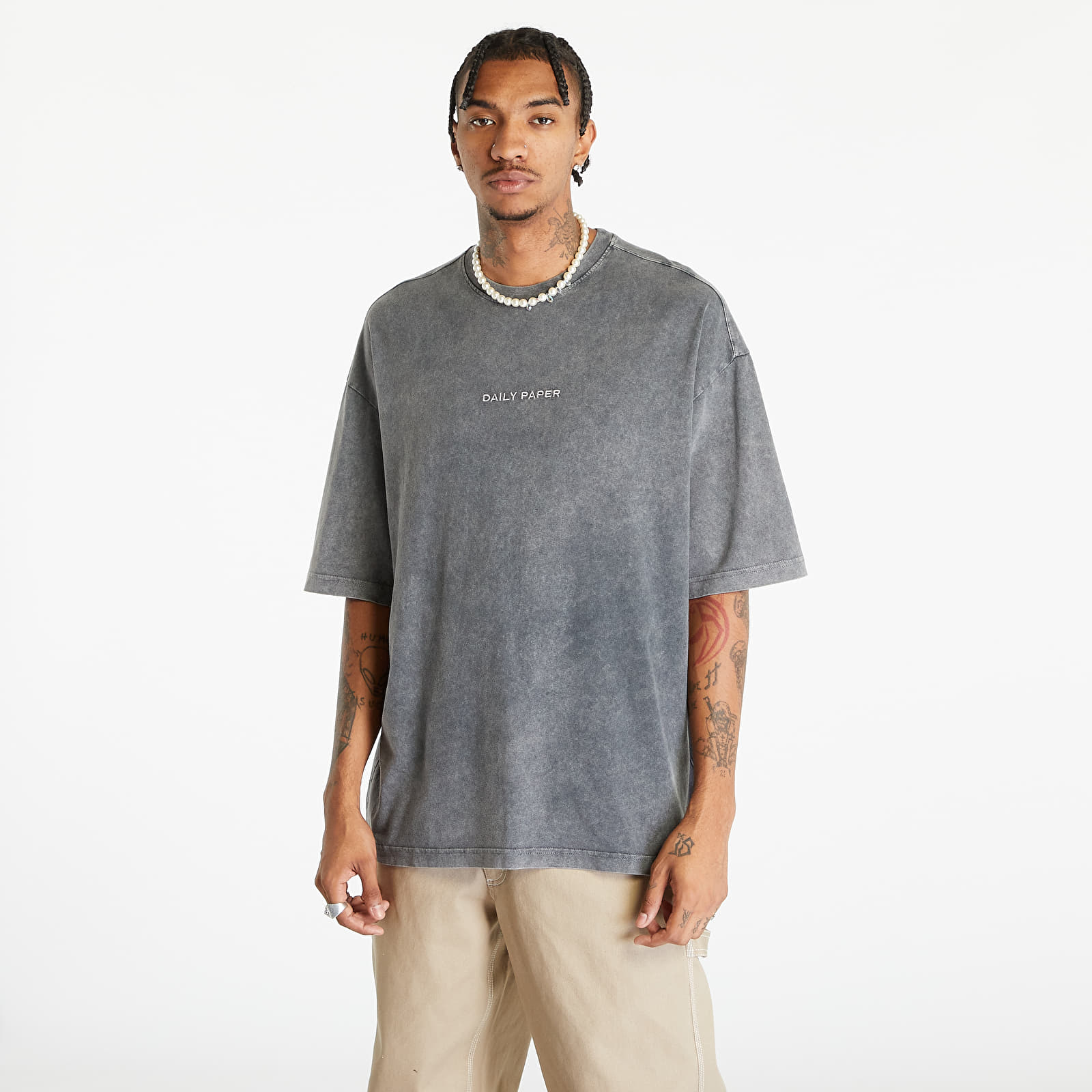 T-shirts Daily Paper Roshon Short Sleeve T-Shirt Grey Flannel