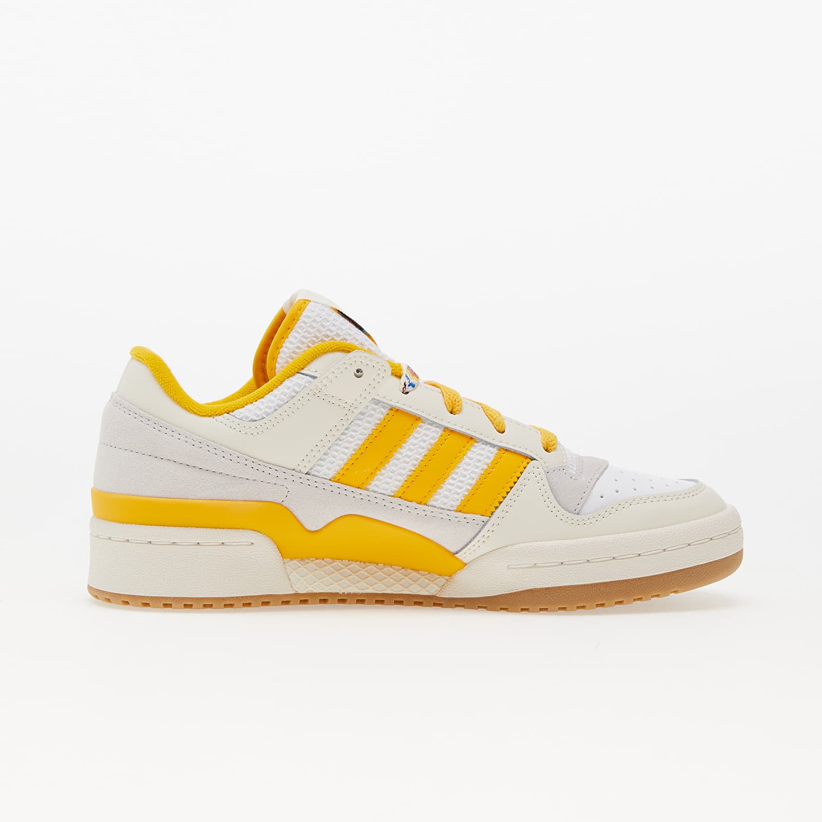 Skor för kvinnor adidas Forum Low Cl W Core White/ Creme Yellow/ Ftw White