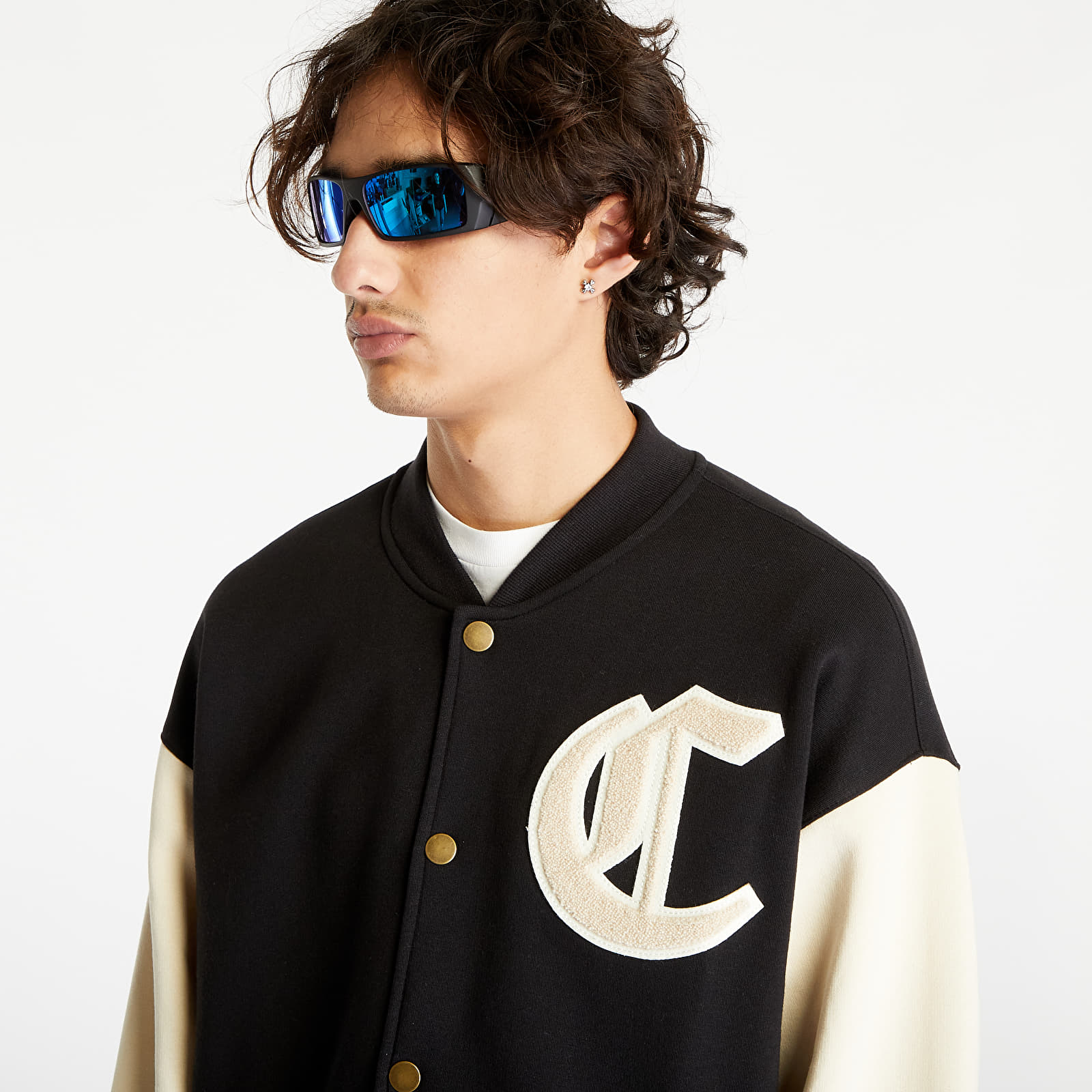 Mikiny Champion Bomber Sweatshirt Black/ Sand