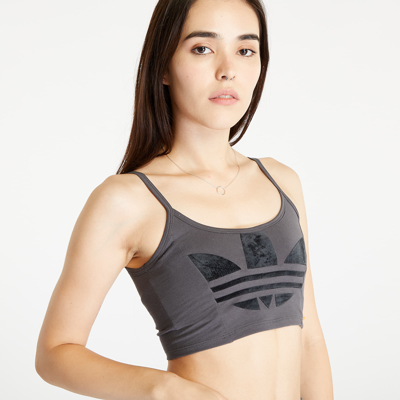Melltartók adidas Bra Top Grey Six