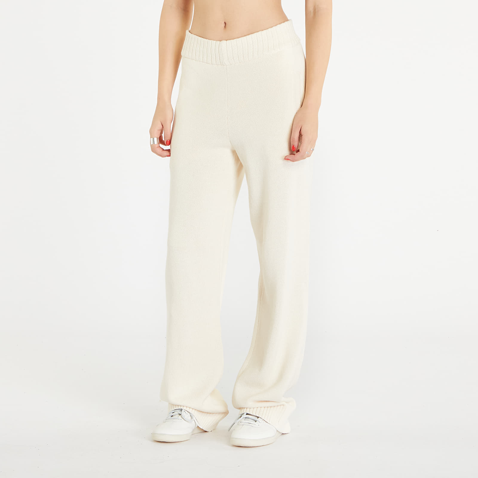 Pants and jeans adidas Originals Women's Premium Essentials Knit Relaxed Pants Wonder White