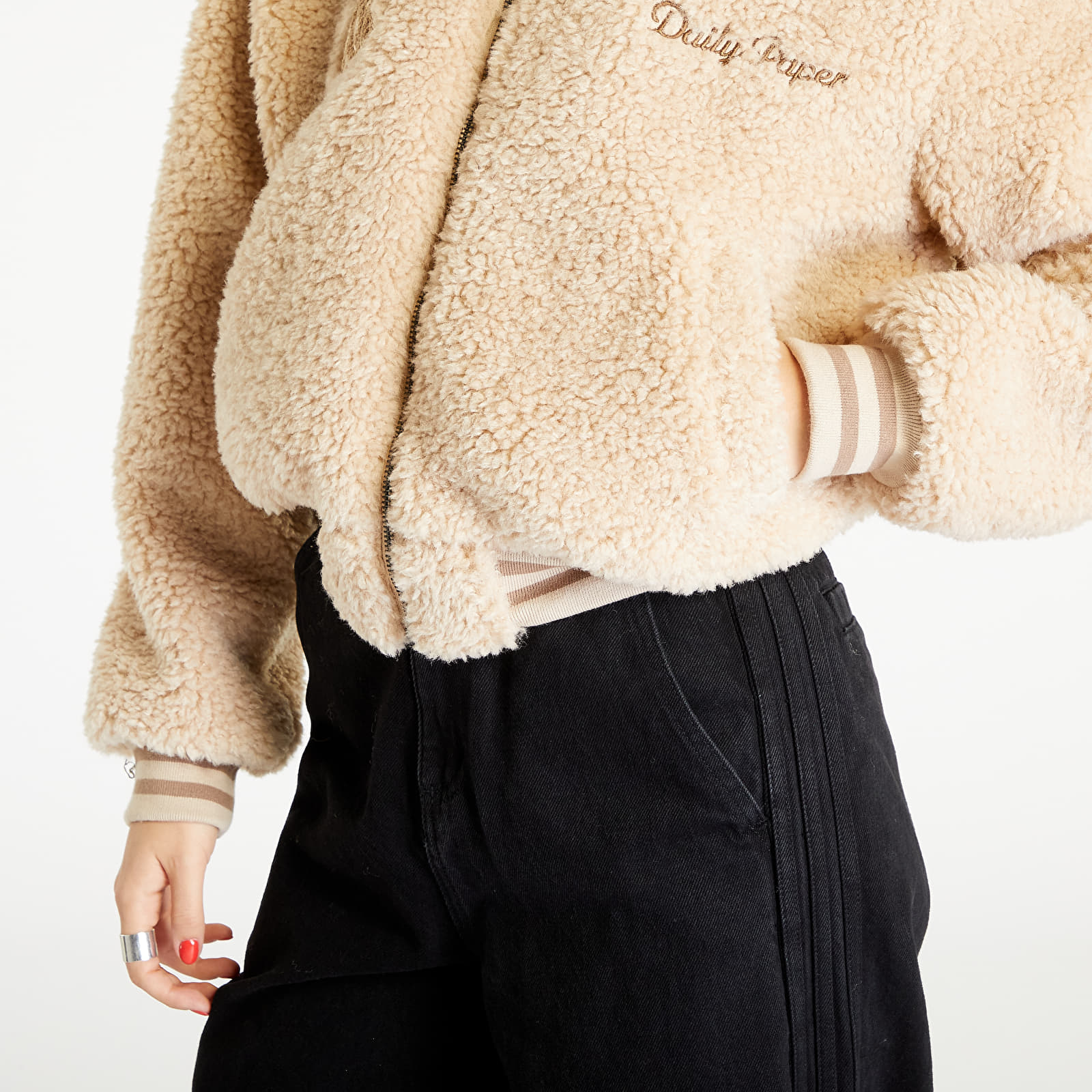 Jacken Daily Paper Rasra Varsity Jacket Birch White