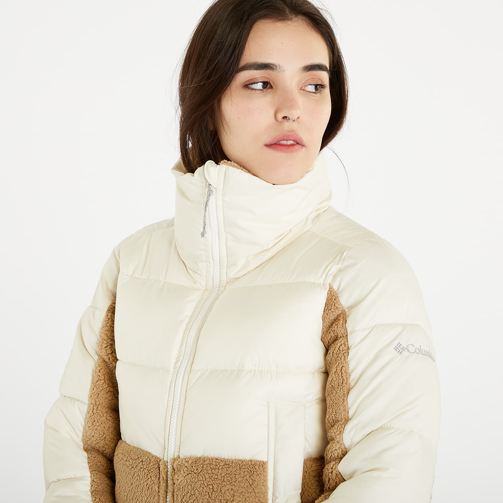 Jakne  Columbia Leadbetter Point™ Sherpa Hybrid Puffer Jacket Chalk Beach