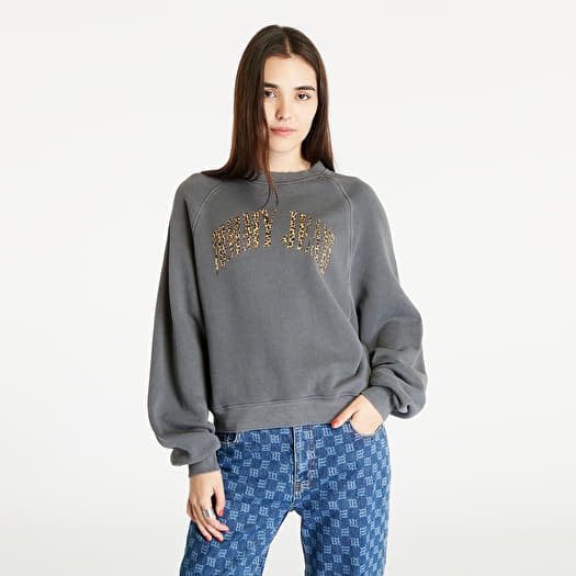 Bluza Tommy Jeans Relaxed Fit Leo Print Crewneck Gray