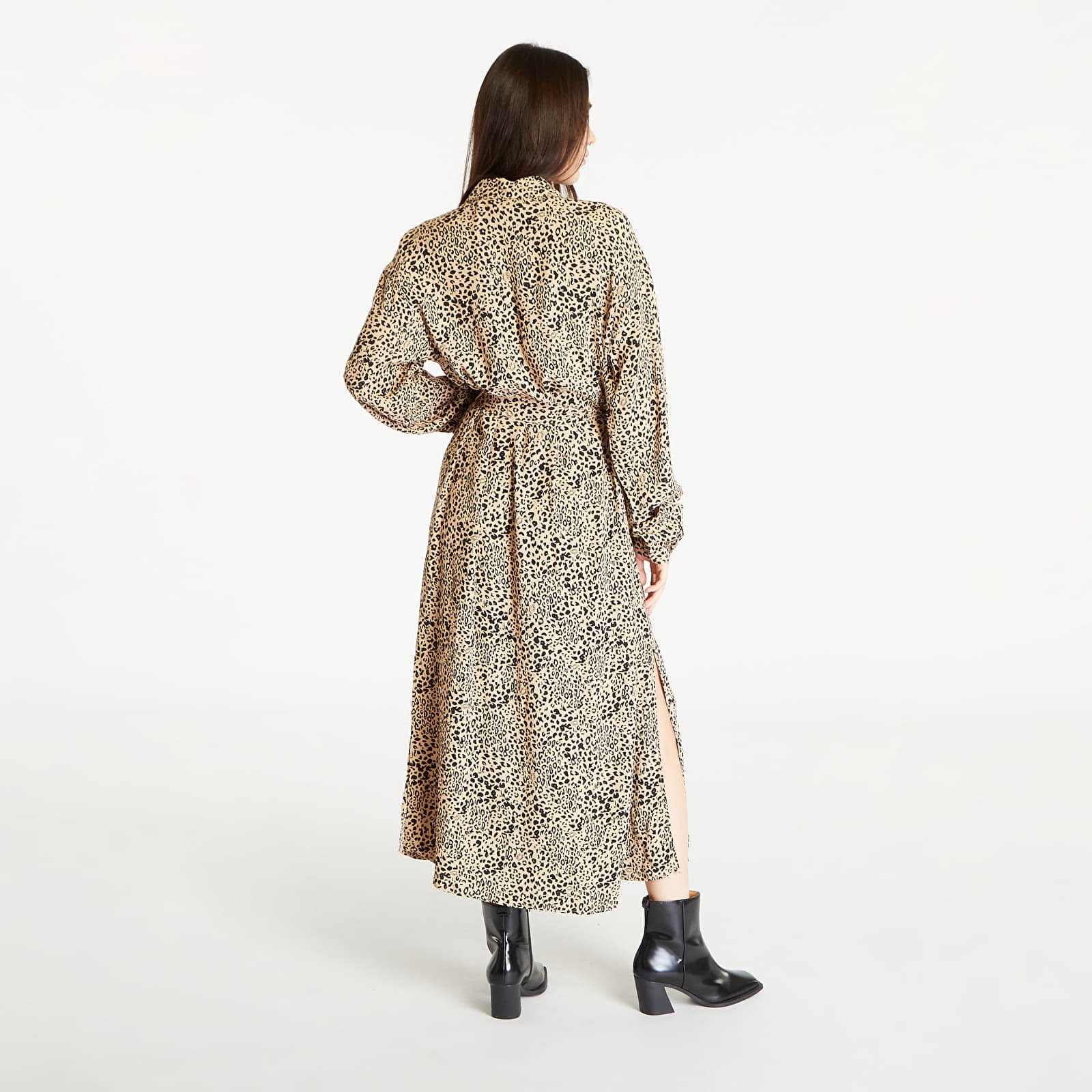 Dress Tommy Jeans Tjw Leo Belted Midi Dress Beige