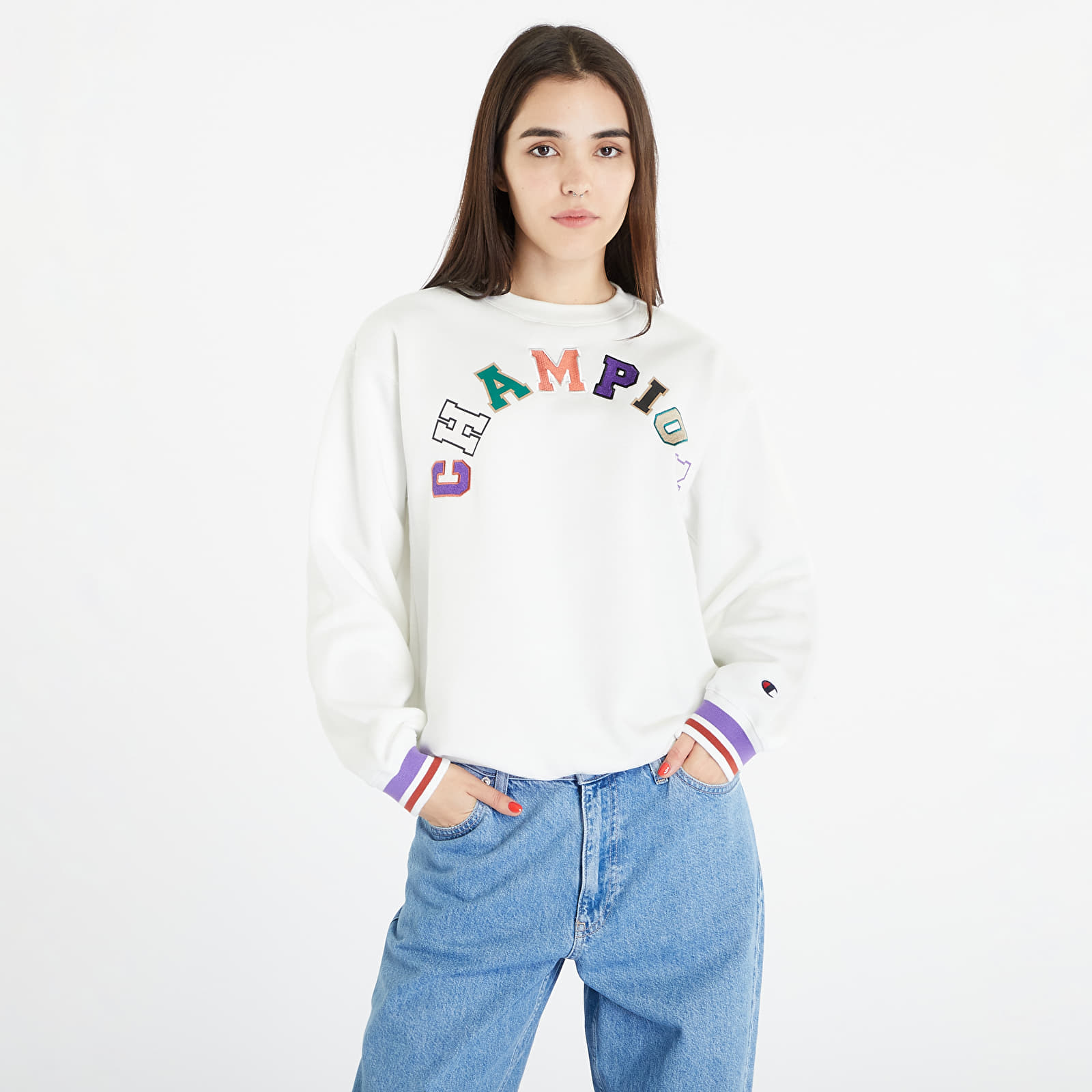 Kapucnis pulóverek és pulcsik Champion Crewneck Sweatshirt White