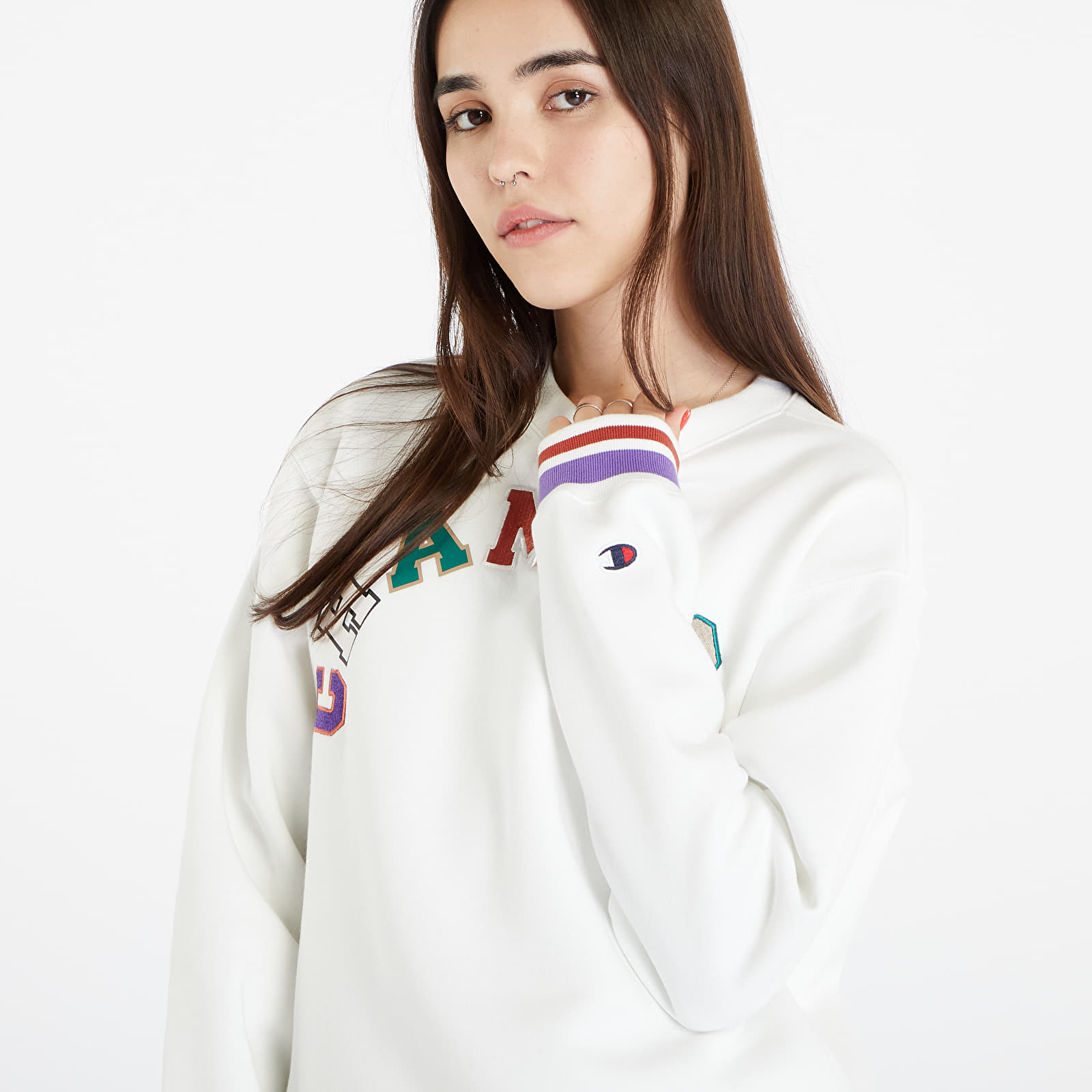Kapucnis pulóverek és pulcsik Champion Crewneck Sweatshirt White