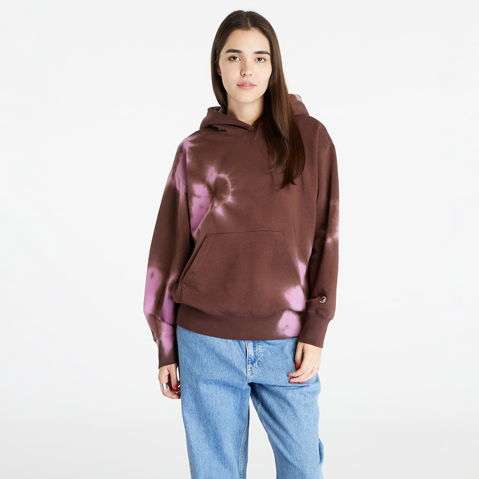 Hanorac Champion Hooded Sweatshirt Brown/ Pink