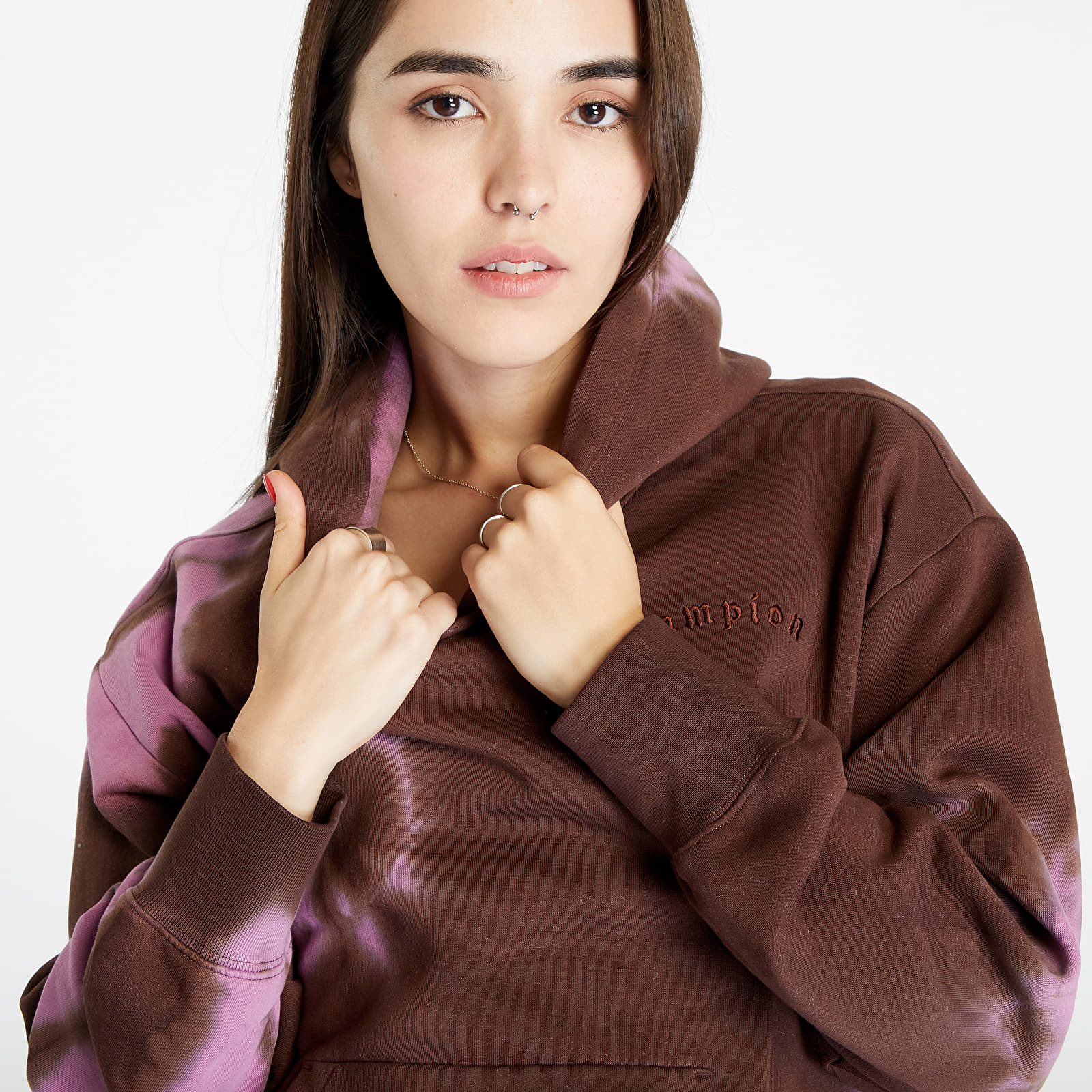 Hoodies and sweatshirts  Champion Hooded Sweatshirt Brown/ Pink