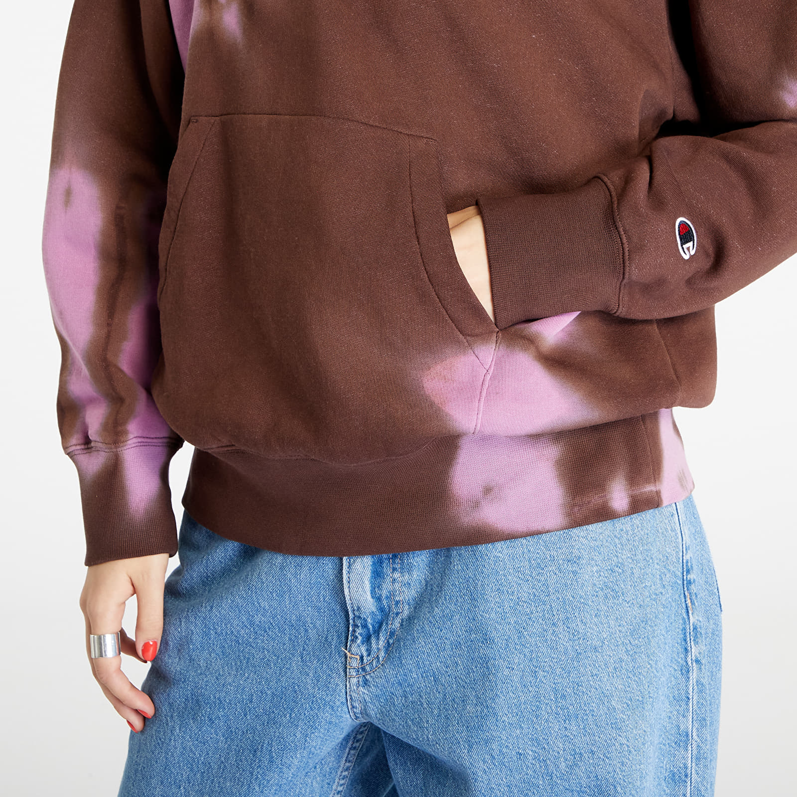Hoodies and sweatshirts  Champion Hooded Sweatshirt Brown/ Pink