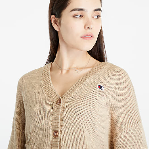 Beige shop button cardigan