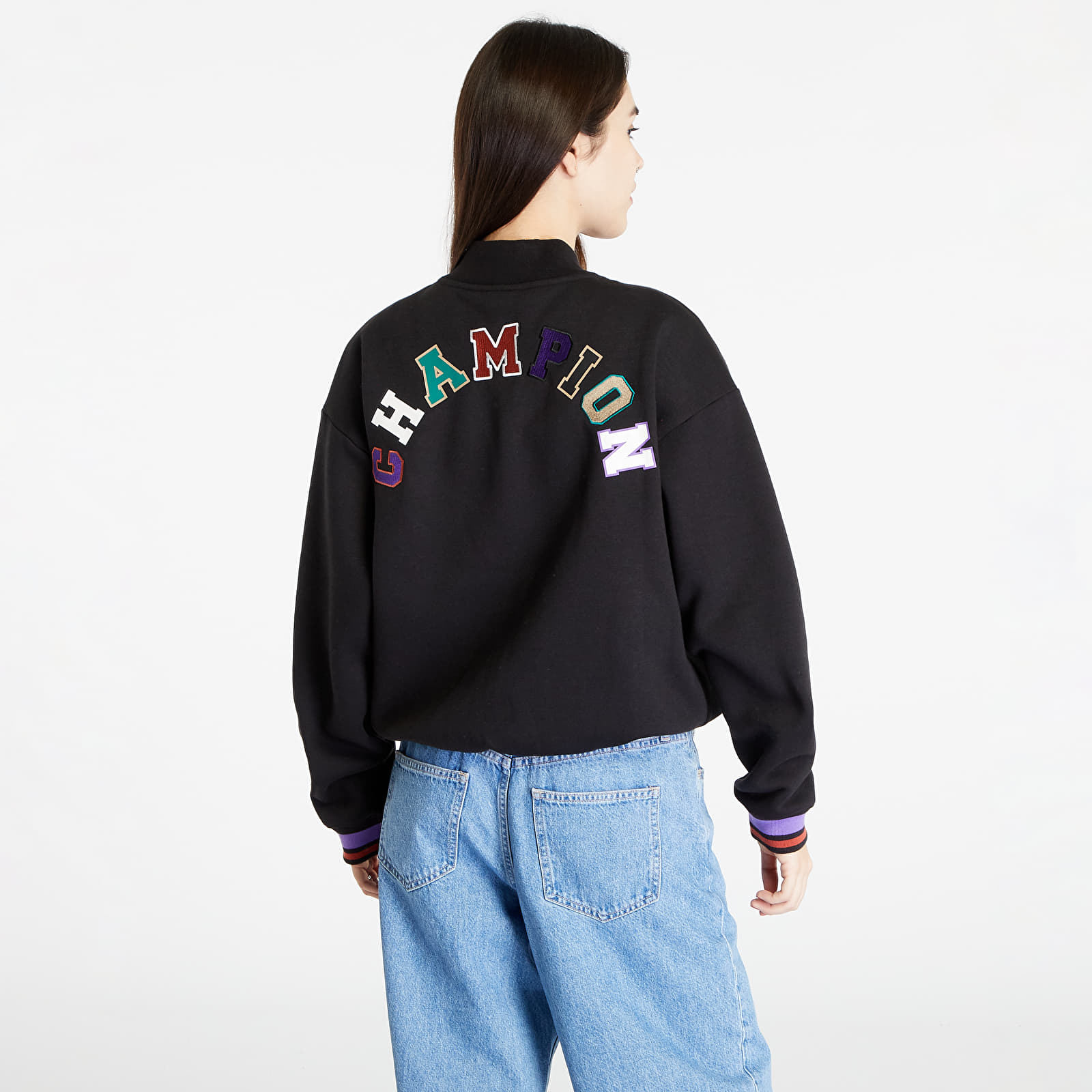 Mikiny Champion Bomber Sweatshirt Black