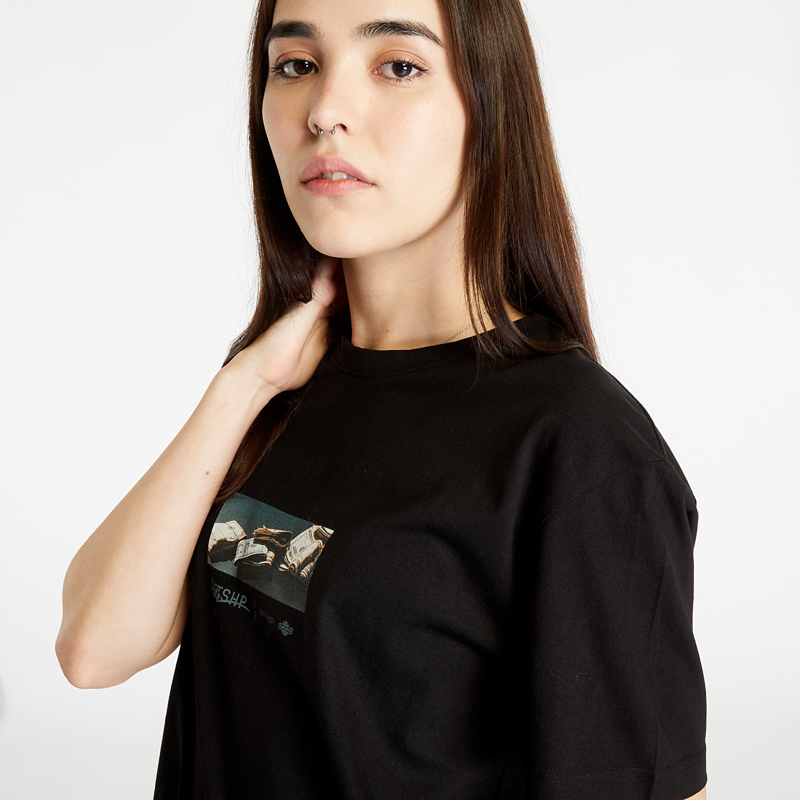 Pólók Footshop Money Ride T-Shirt UNISEX Black