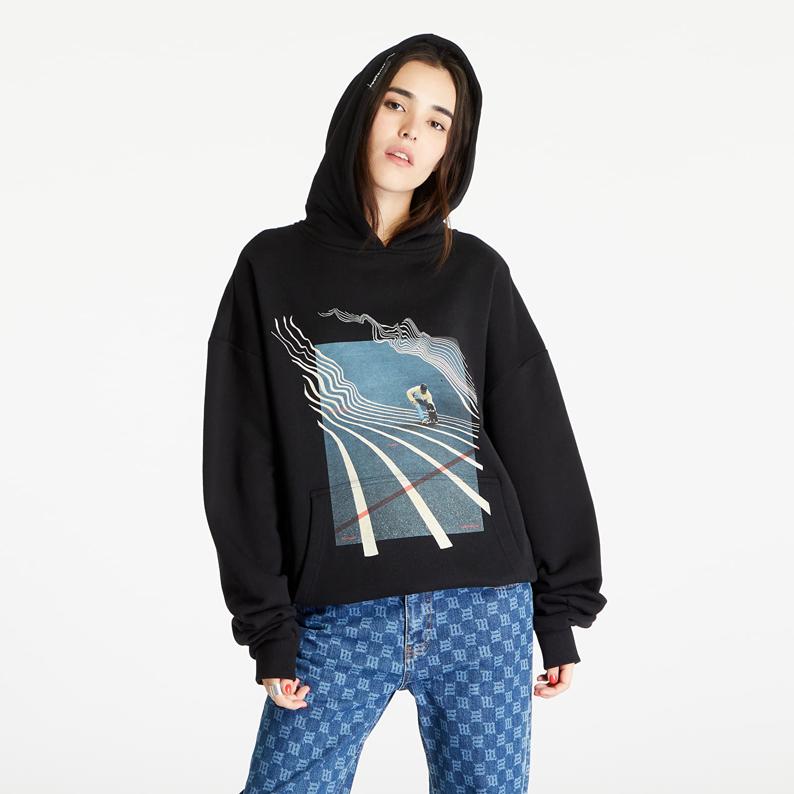 Bluzy Footshop Surfing Concrete Waves Hoodie UNISEX Black