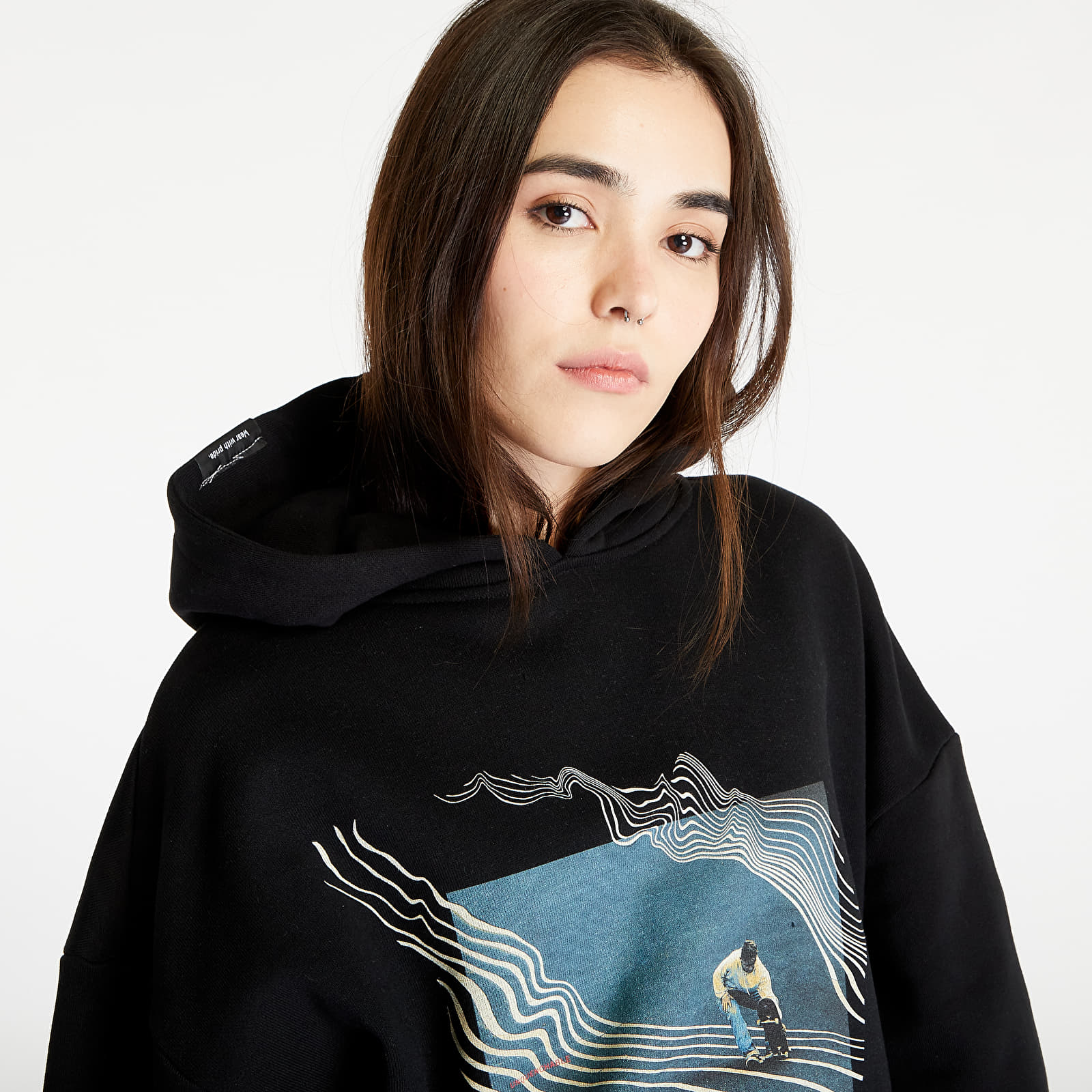 Bluzy Footshop Surfing Concrete Waves Hoodie UNISEX Black