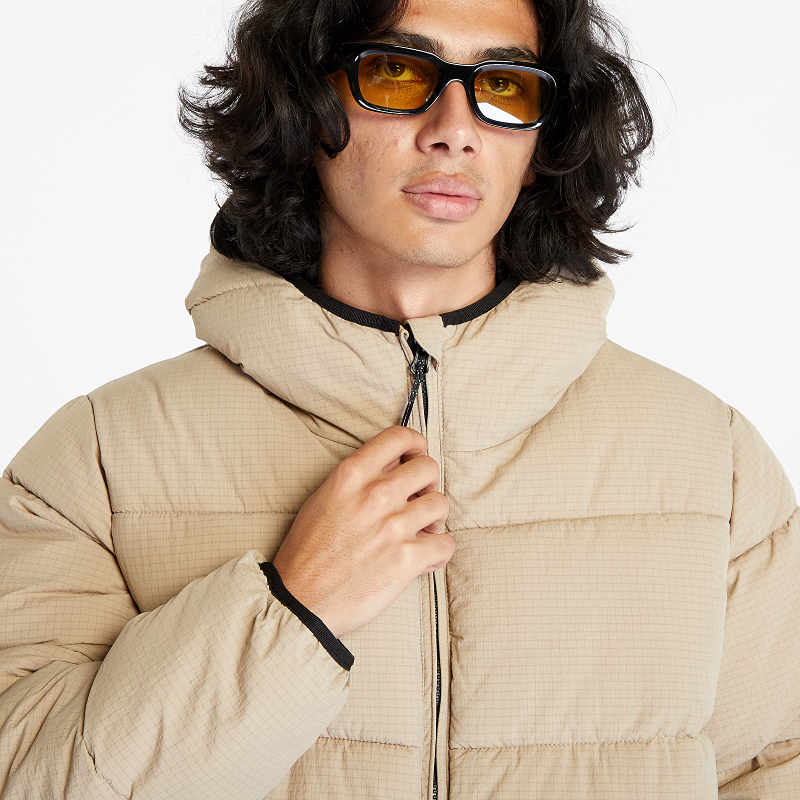 Kabátok Champion Hooded Jacket Beige