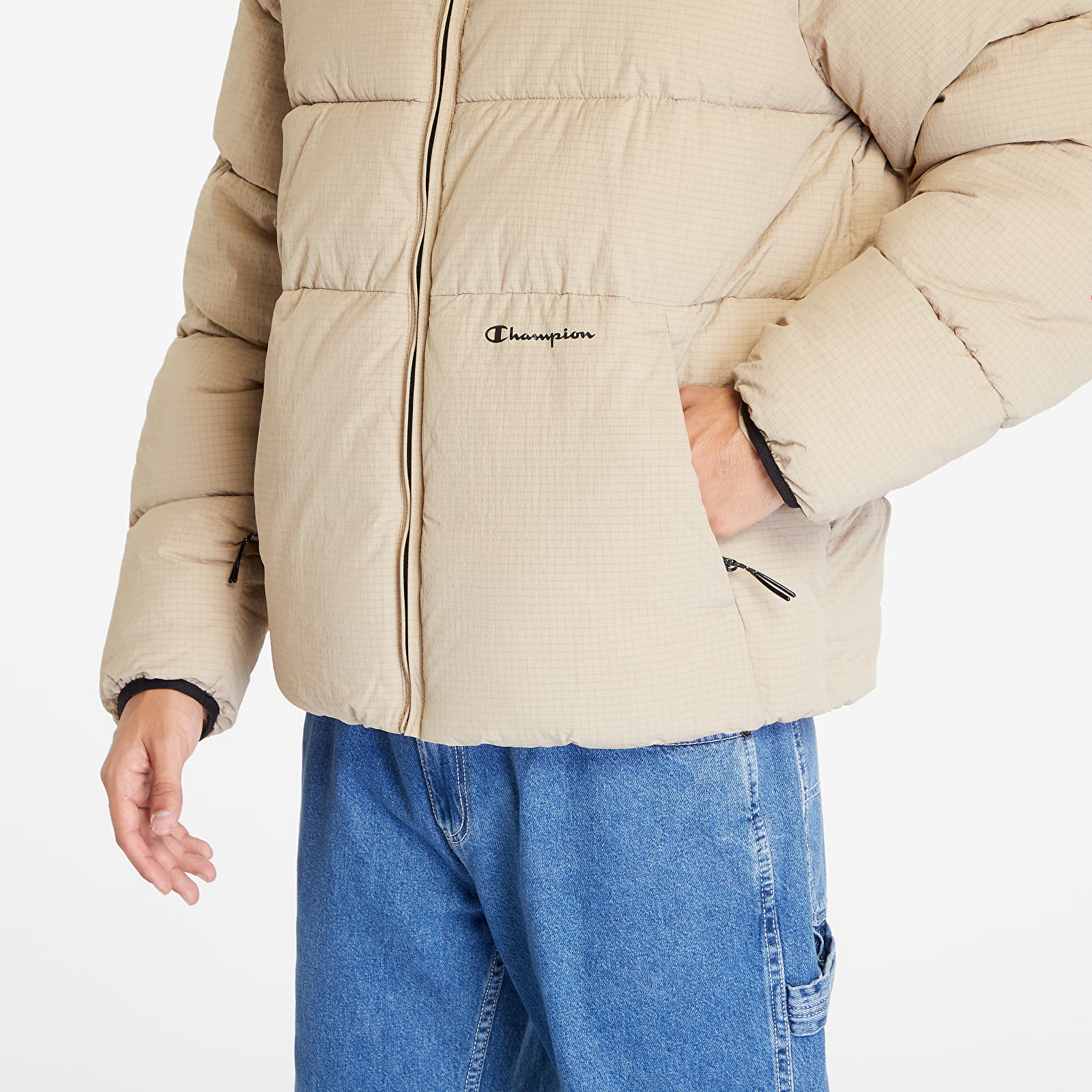 Jackets Champion Hooded Jacket Beige Footshop