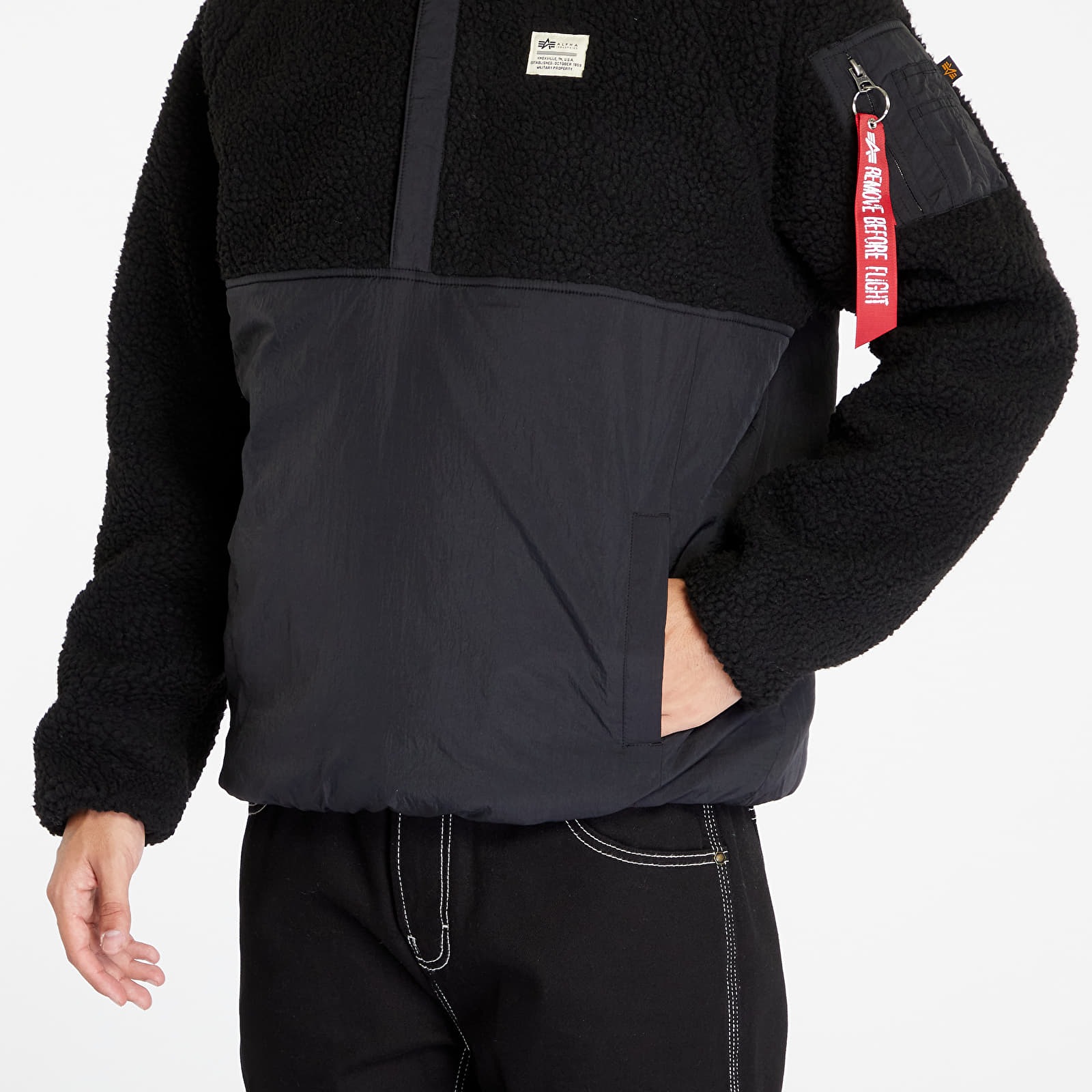 Vestes  Alpha Industries Teddystoff Nylon Anorak Black