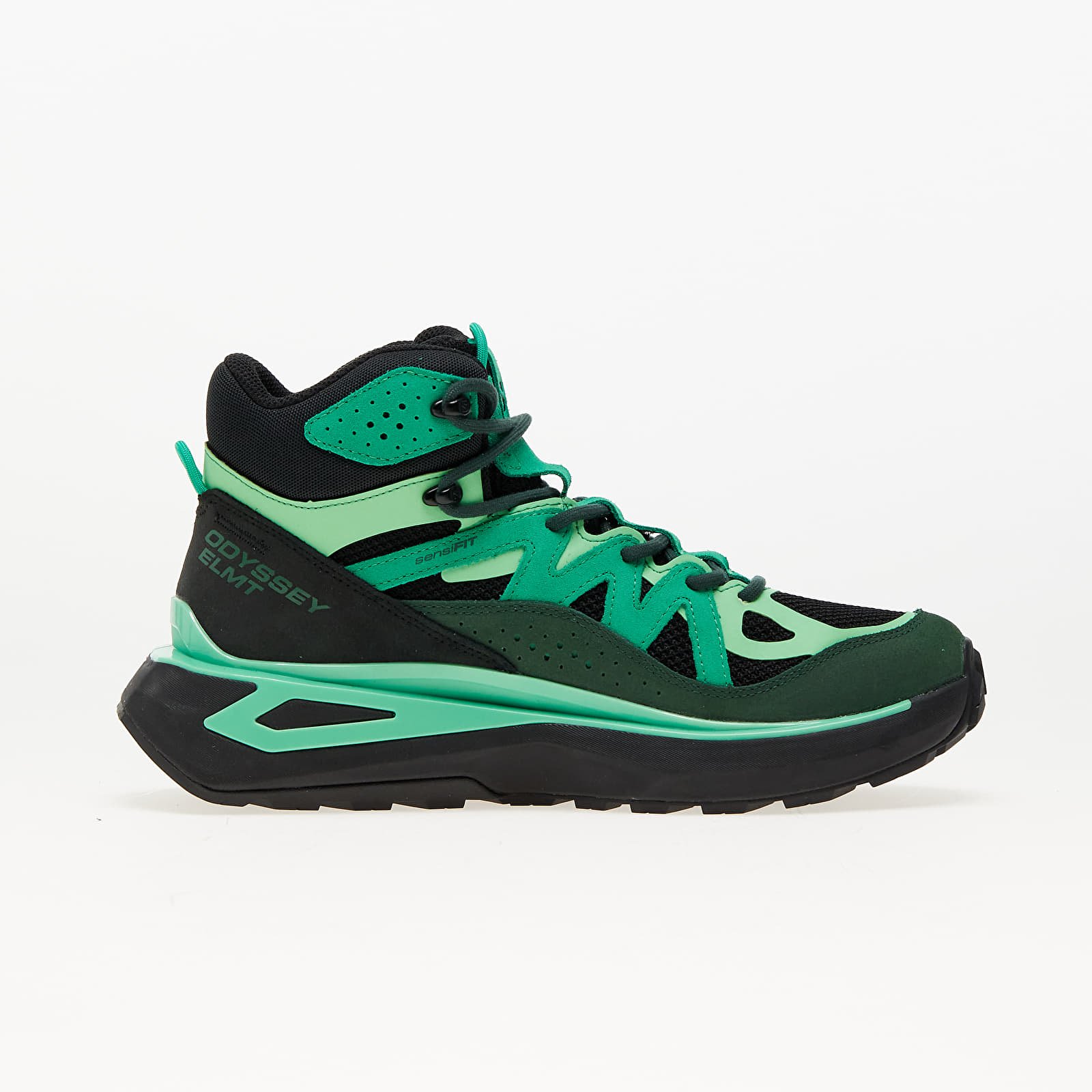 Pánské tenisky a boty Salomon Odyssey Elmt Mid Gtx Eden/ Bright Green/ Black