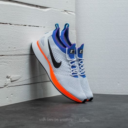 Nike air zoom mariah flyknit racer men's white and orange hot sale