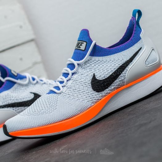 Air zoom mariah flyknit racer men s white shop and orange
