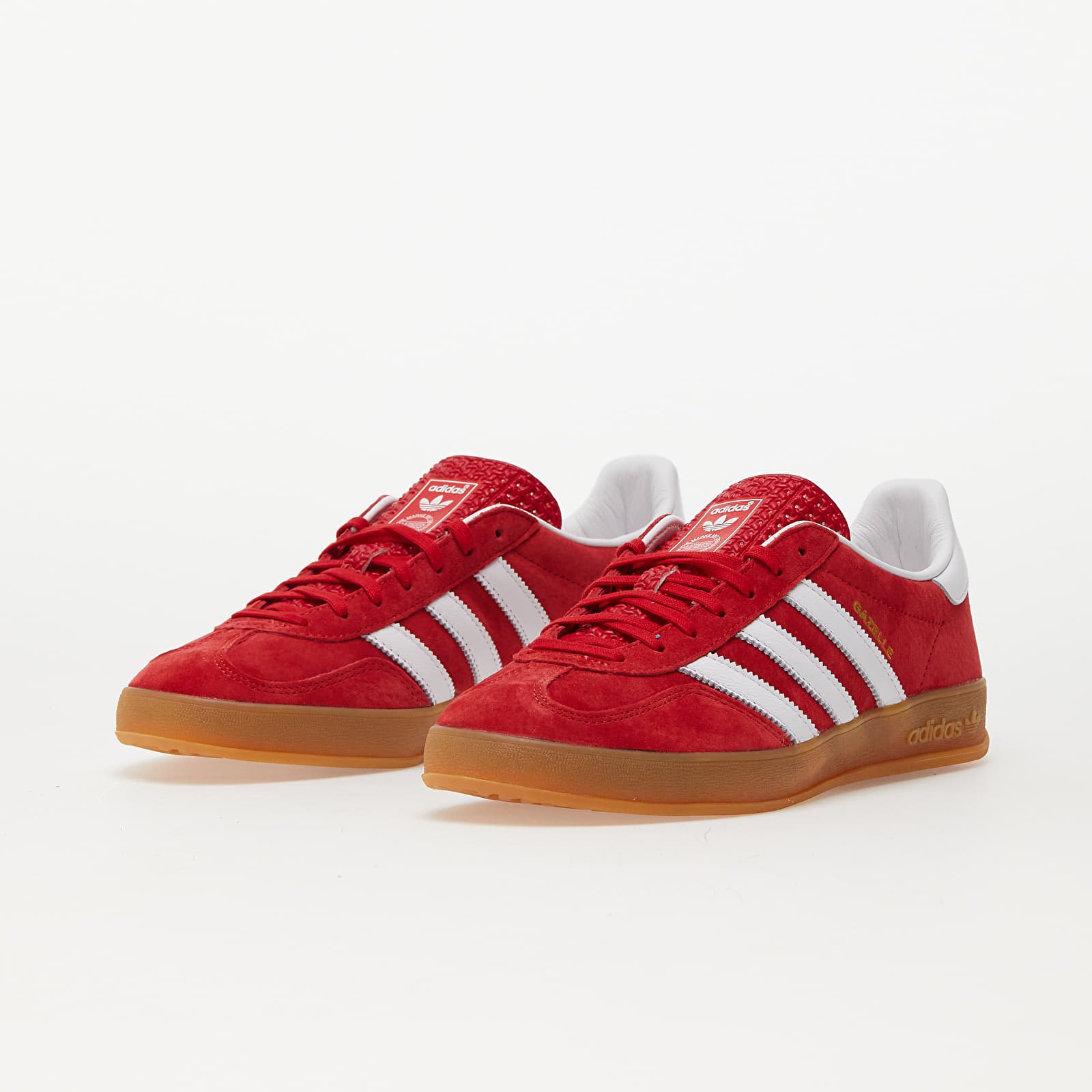 Adidas Gazelle Indoor - Scarlet / Cloud White 11