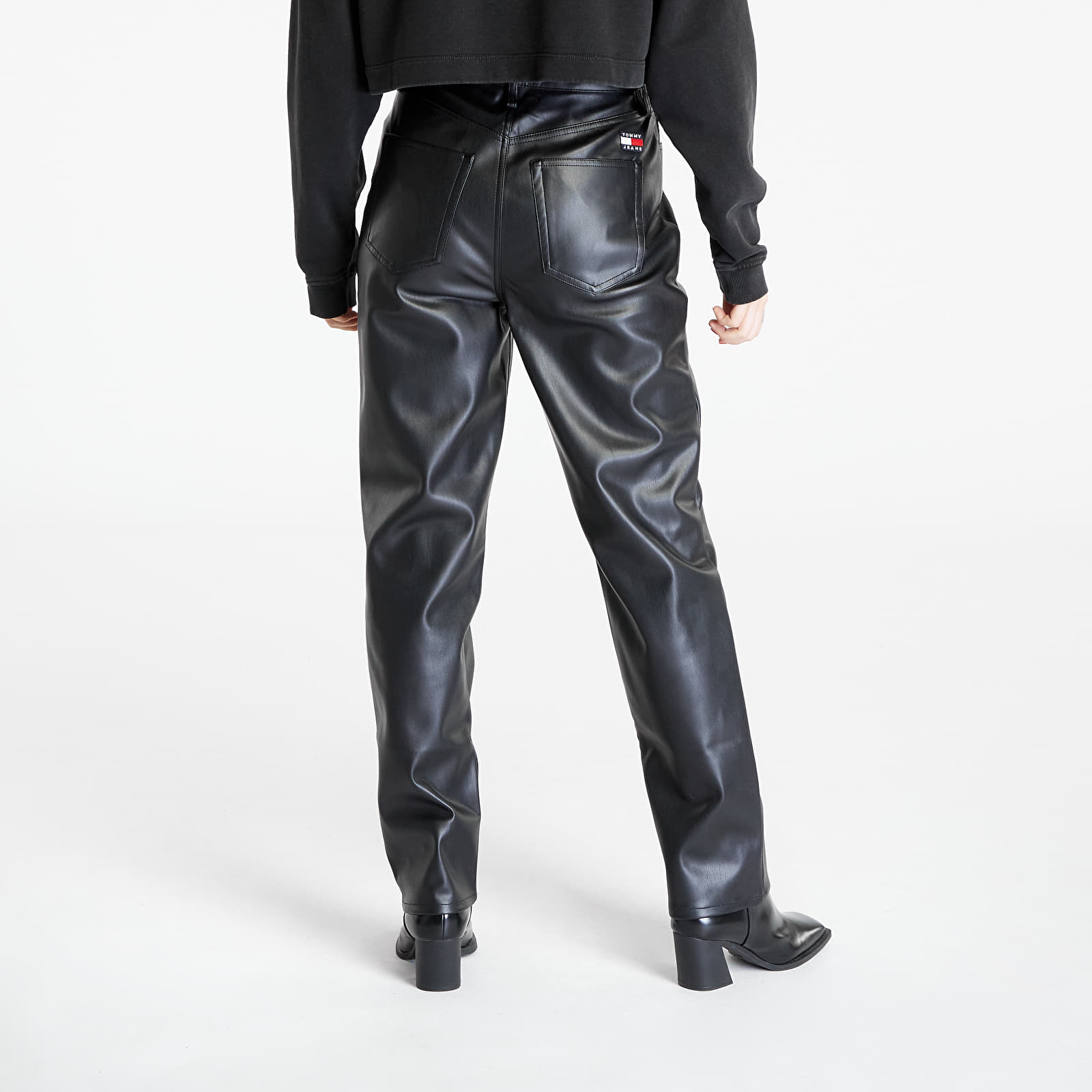 Pants Tommy Jeans Julie Pleather Pants Black