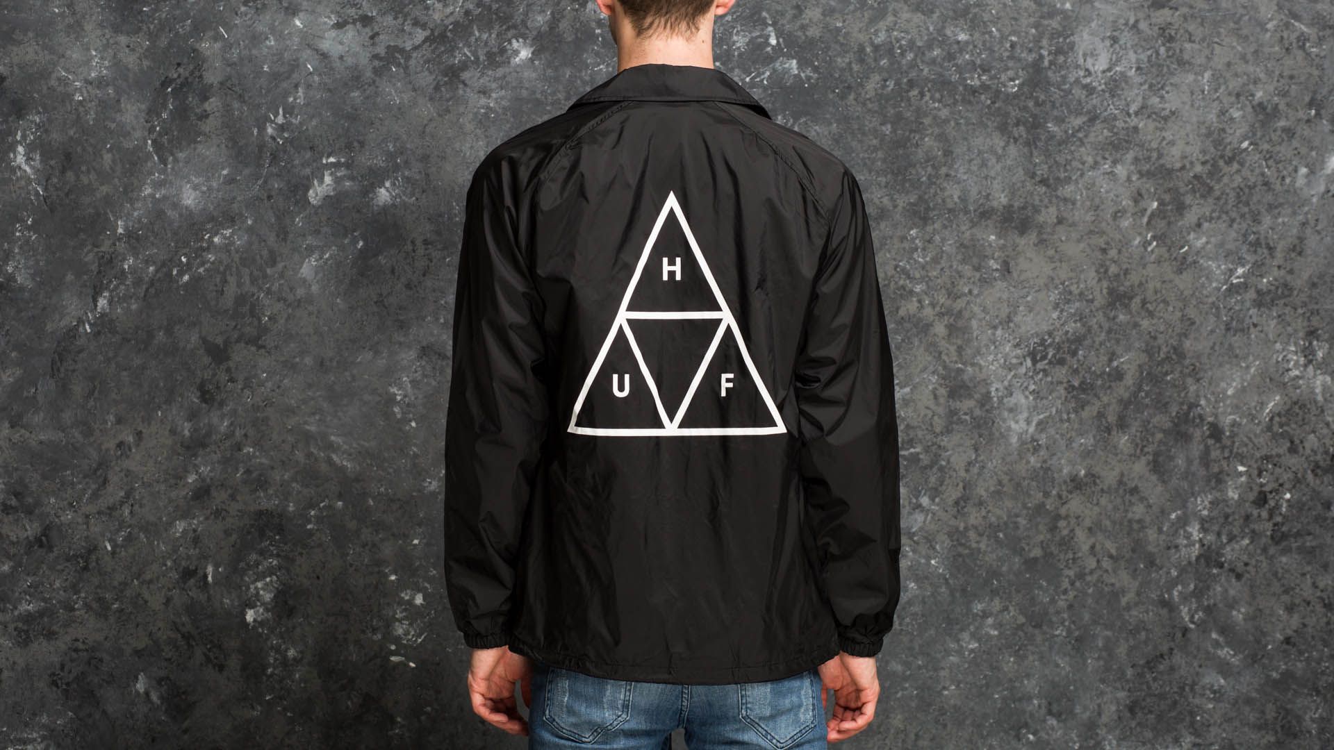 Chaquetas HUF Triple Triangle Coaches Jacket Black
