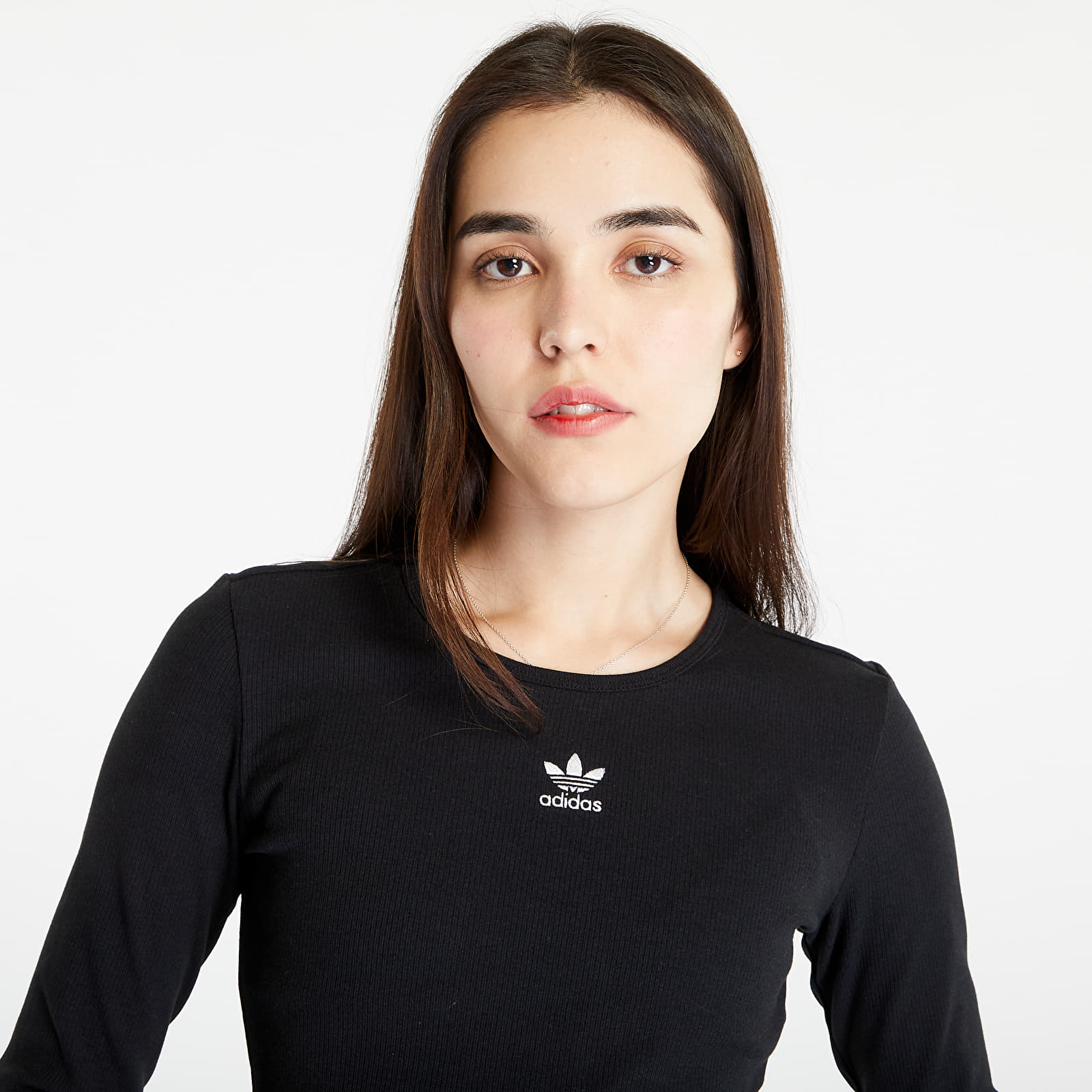 Magliette adidas Rib Longsleeve Tee Black